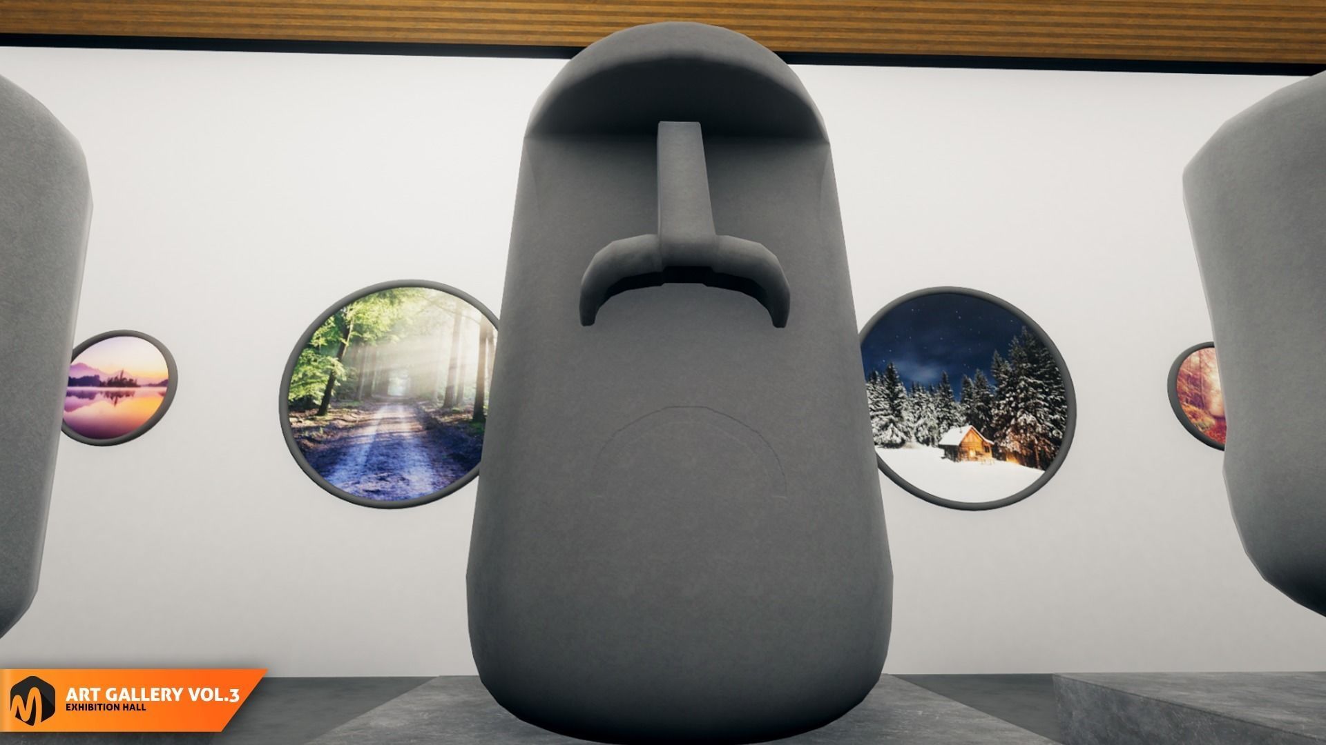 Art gallery Vol3 - exhibition hall 3D model_7