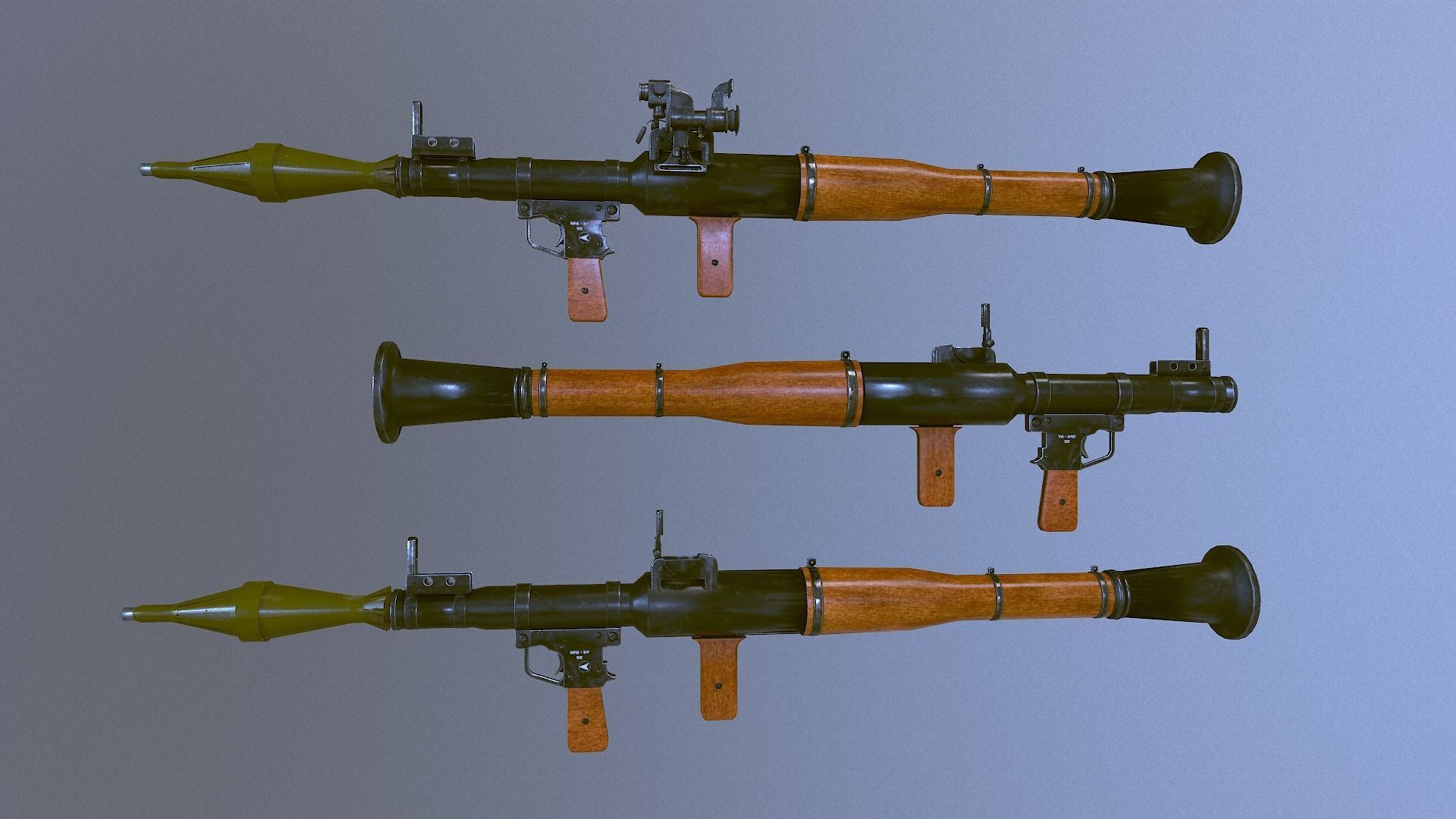 RPG 7 Launcher for Games Low Poly Low-poly 3D model_18