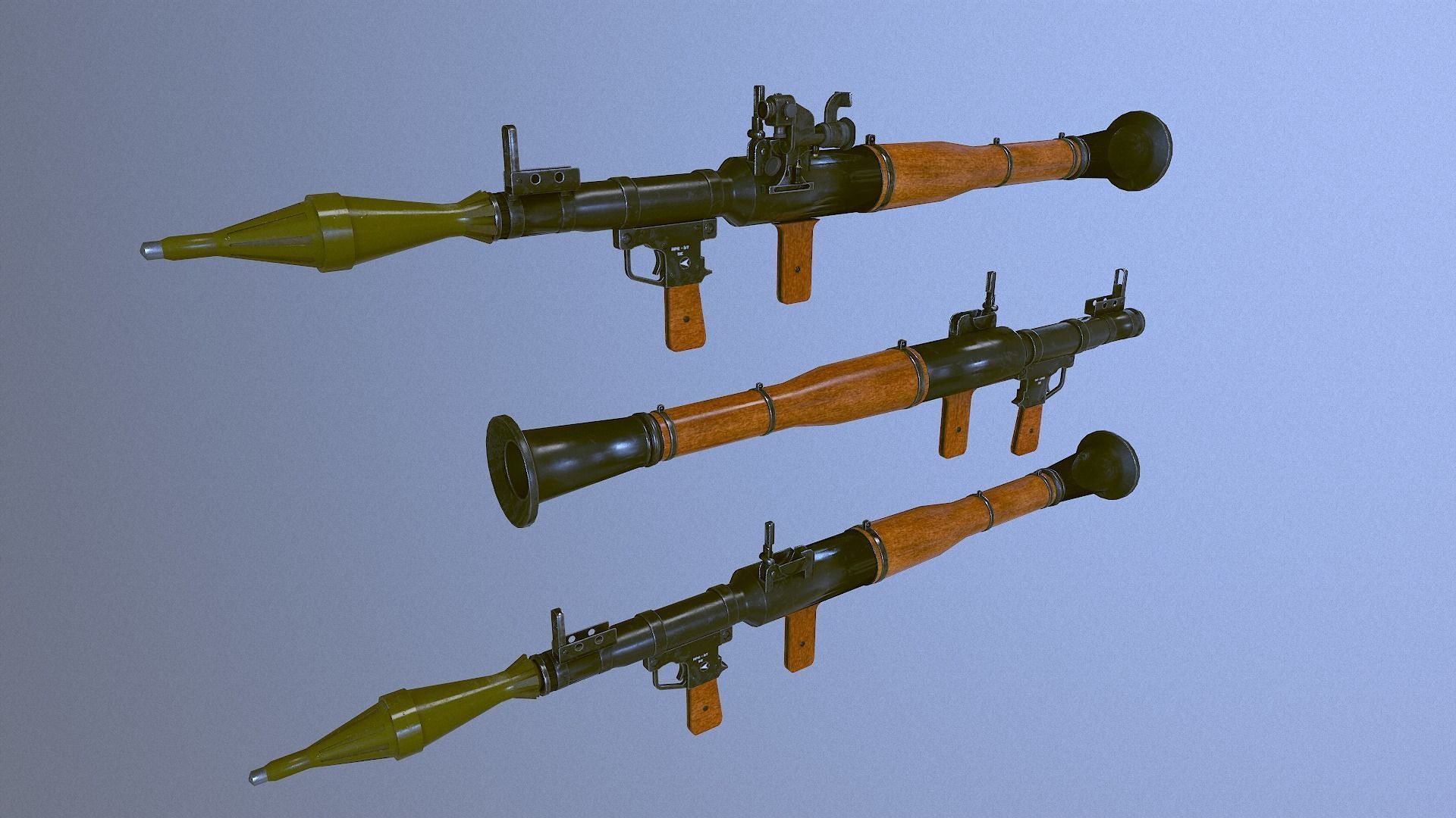 RPG 7 Launcher for Games Low Poly Low-poly 3D model_19