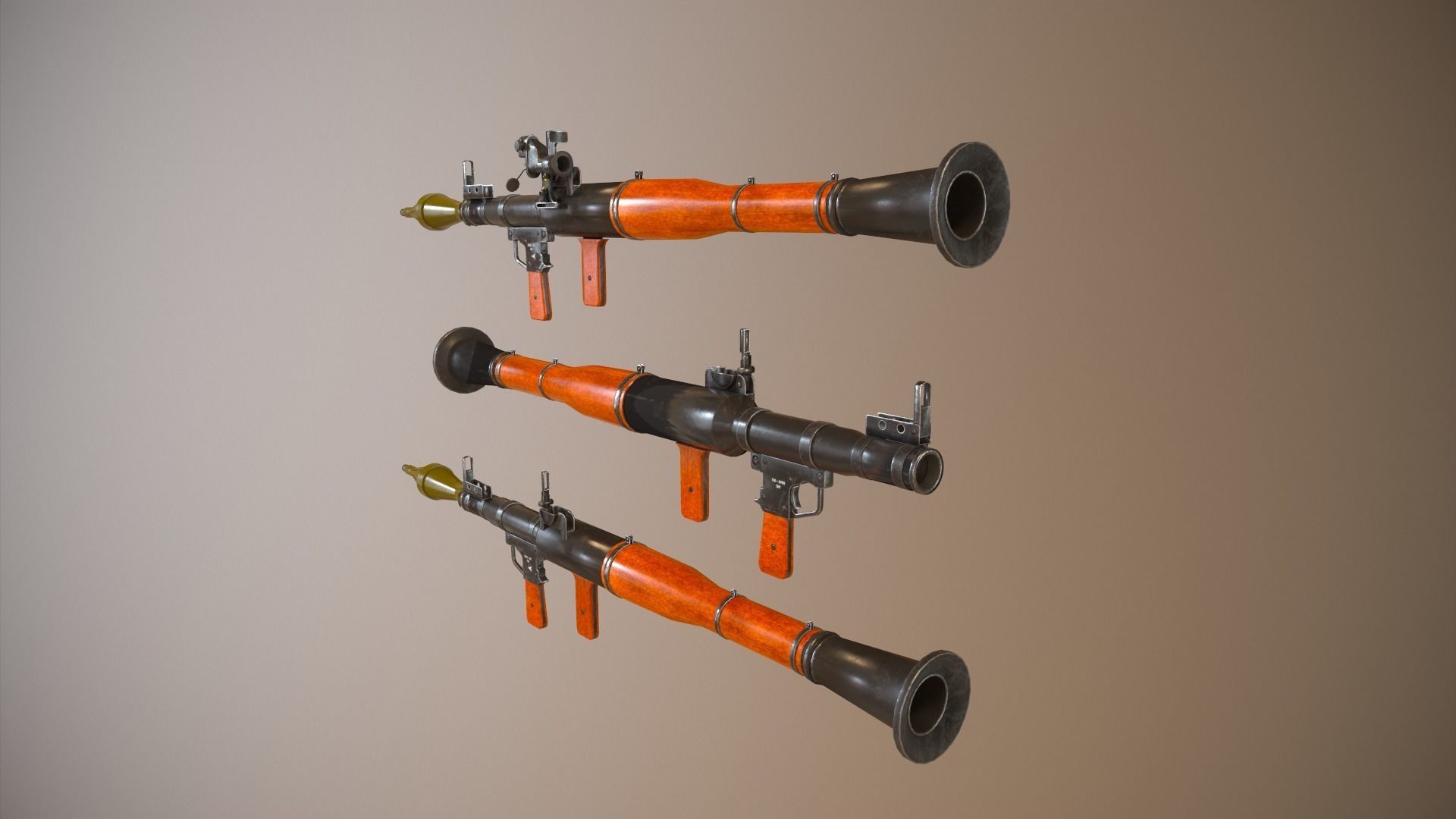 RPG 7 Launcher for Games Low Poly Low-poly 3D model_16