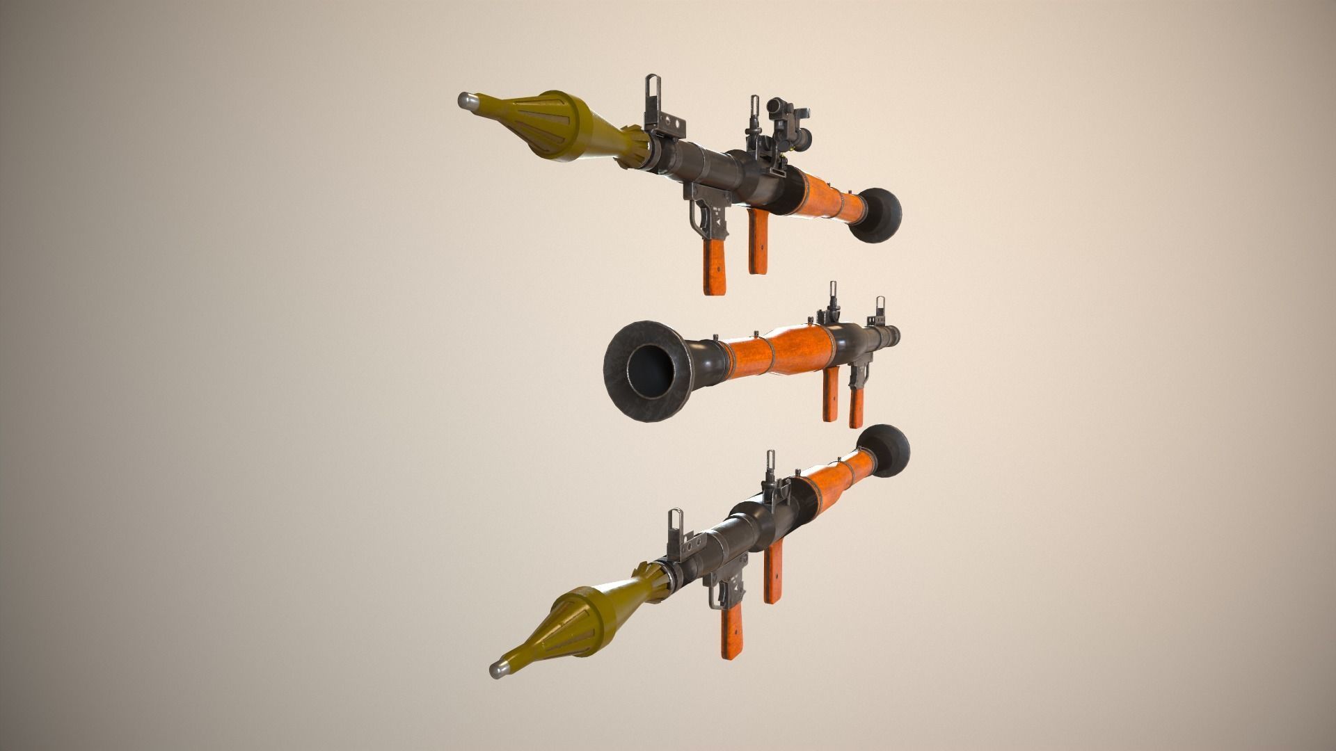 RPG 7 Launcher for Games Low Poly Low-poly 3D model_15