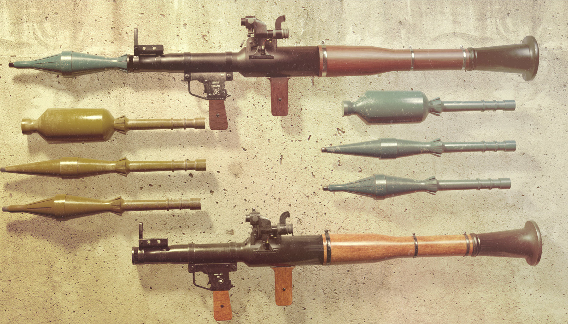 RPG 7 Launcher for Games Low Poly Low-poly 3D model_2