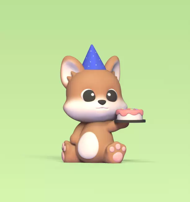 Cat Birthday 3D print model
