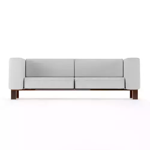 3d model of a minimalistic leather sofa