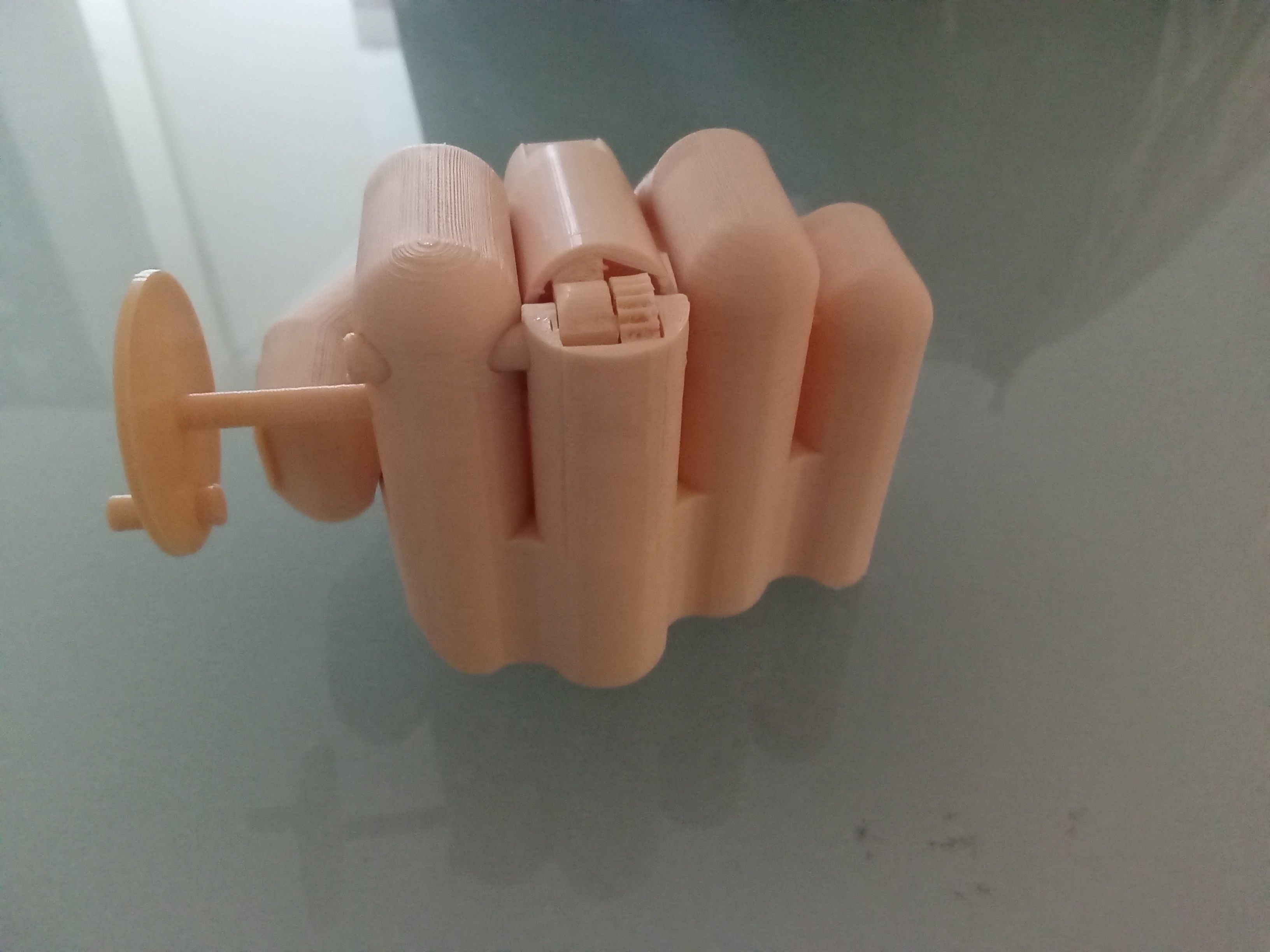 Middle finger with gear Stinkefinger 3D print model_3