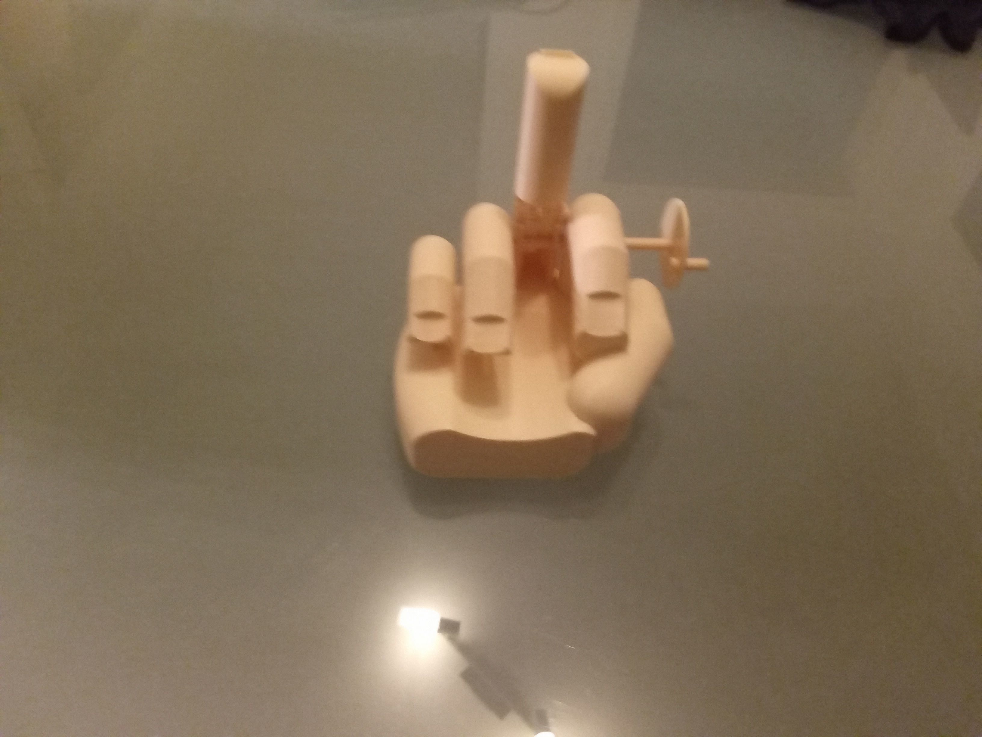Middle finger with gear Stinkefinger 3D print model_32