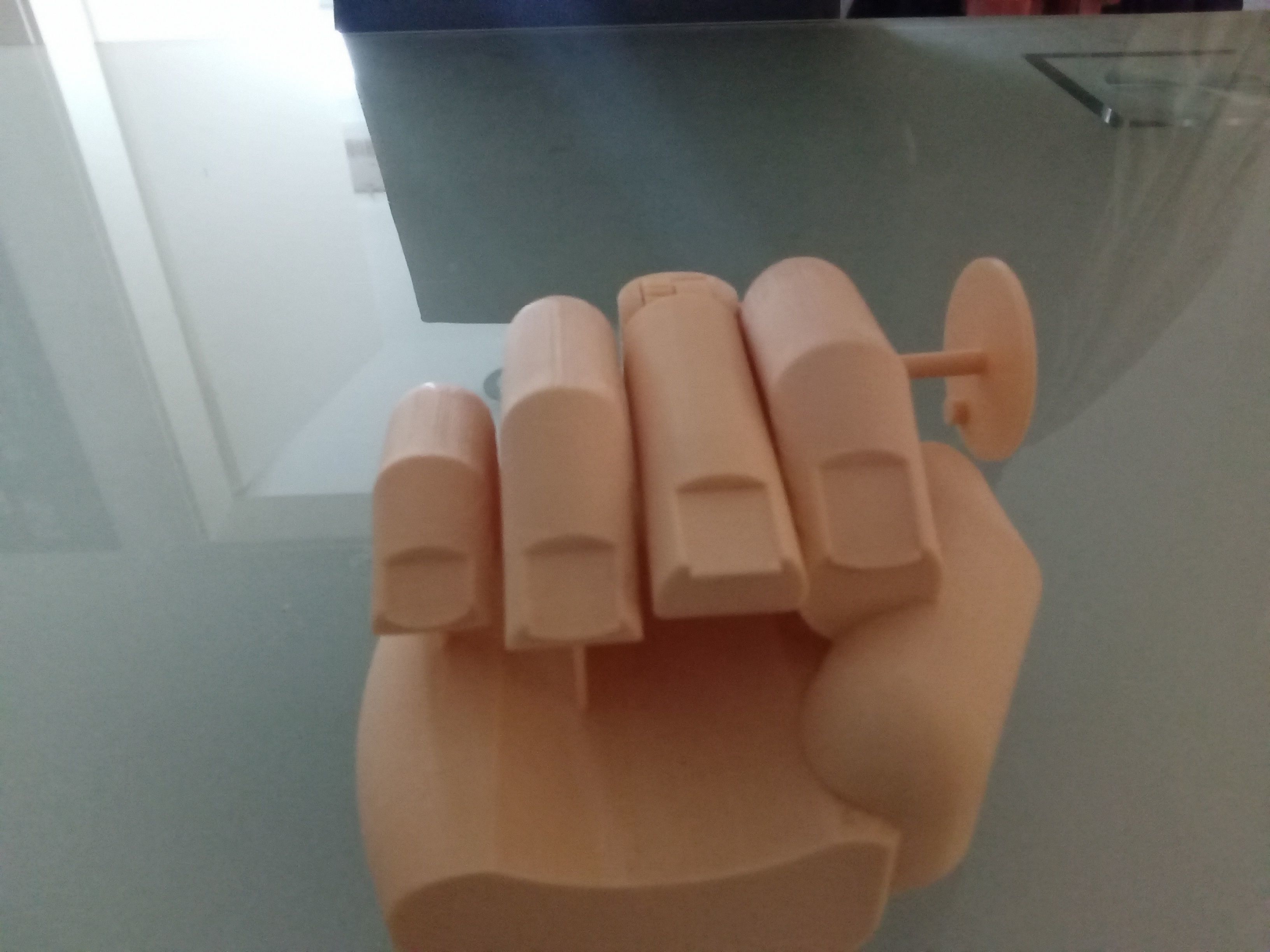 Middle finger with gear Stinkefinger 3D print model_5
