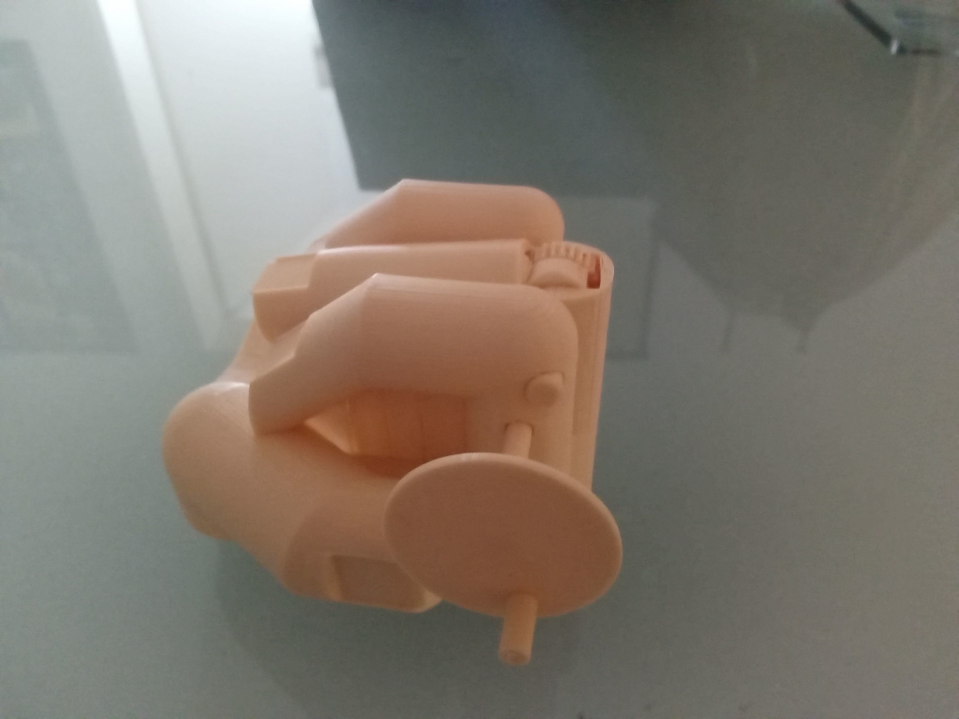 Middle finger with gear Stinkefinger 3D print model_4