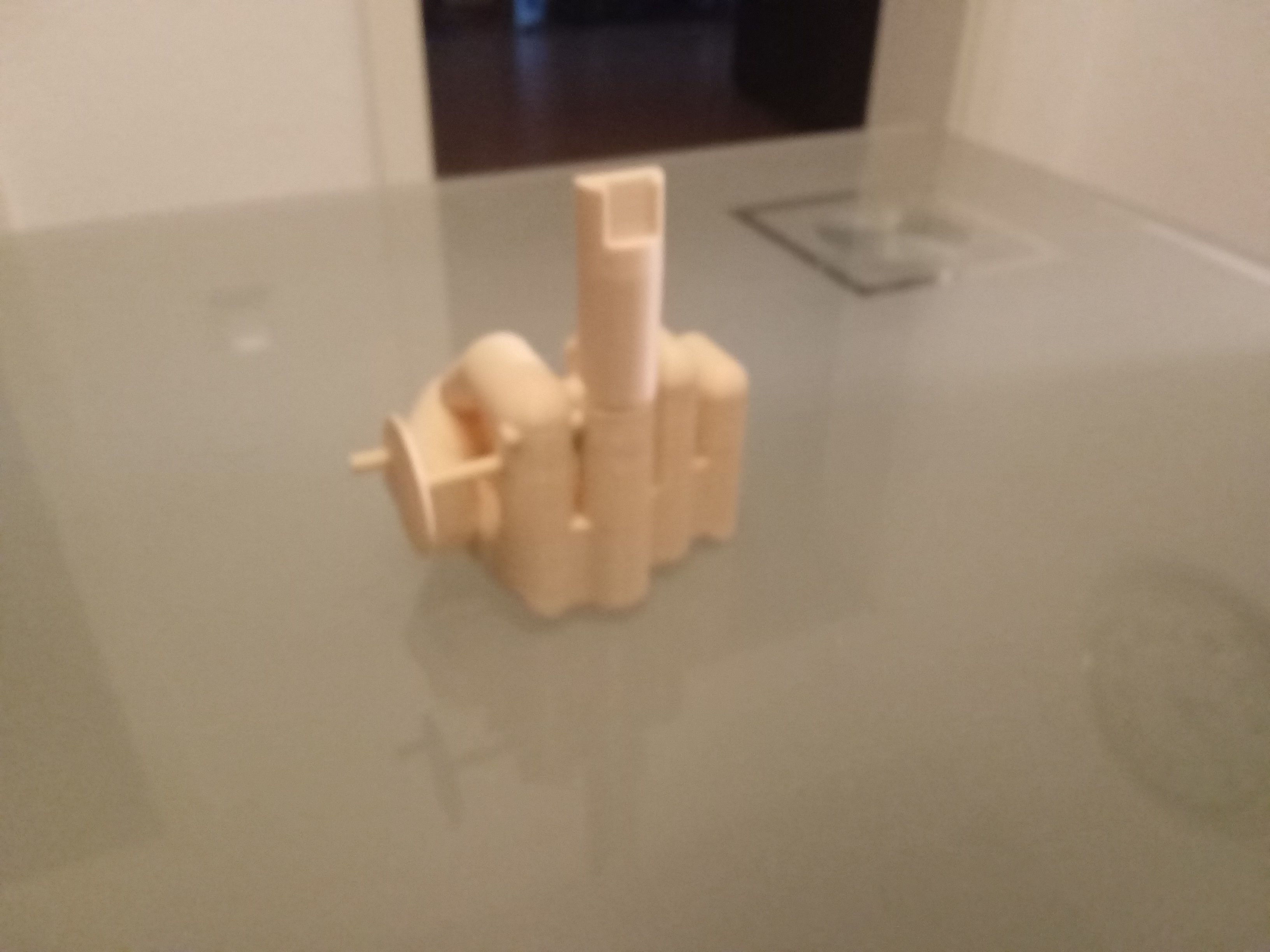 Middle finger with gear Stinkefinger 3D print model_25