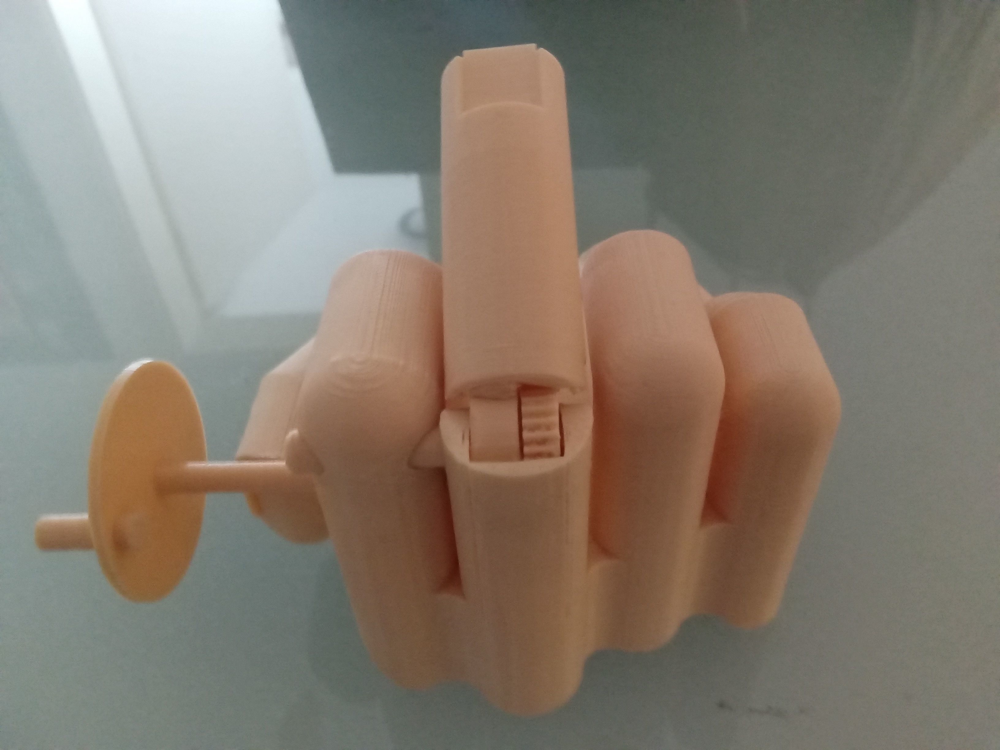 Middle finger with gear Stinkefinger 3D print model_7