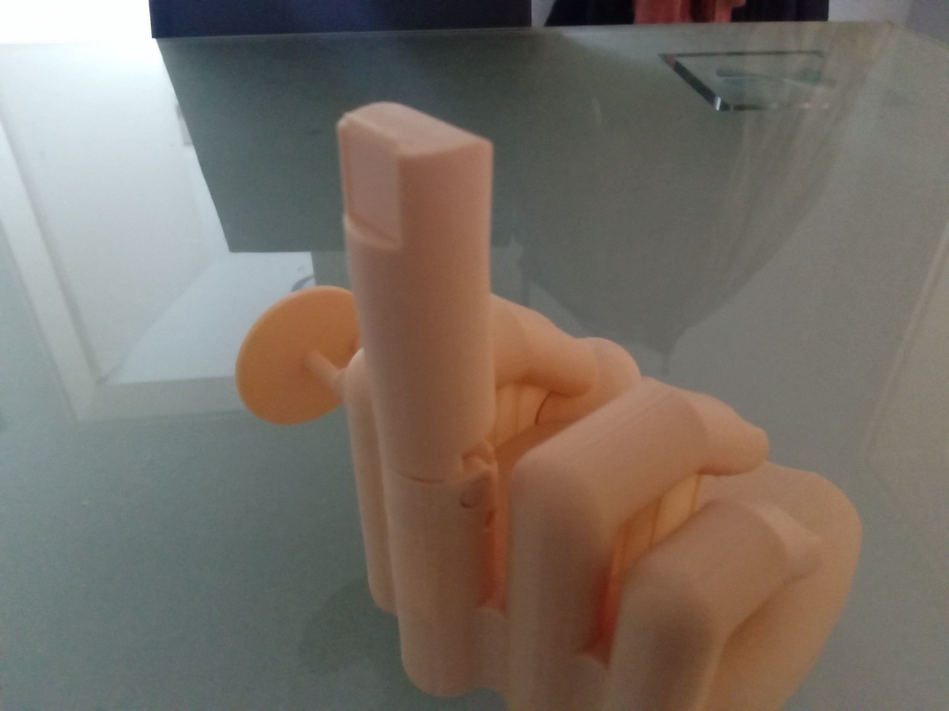 Middle finger with gear Stinkefinger 3D print model_18