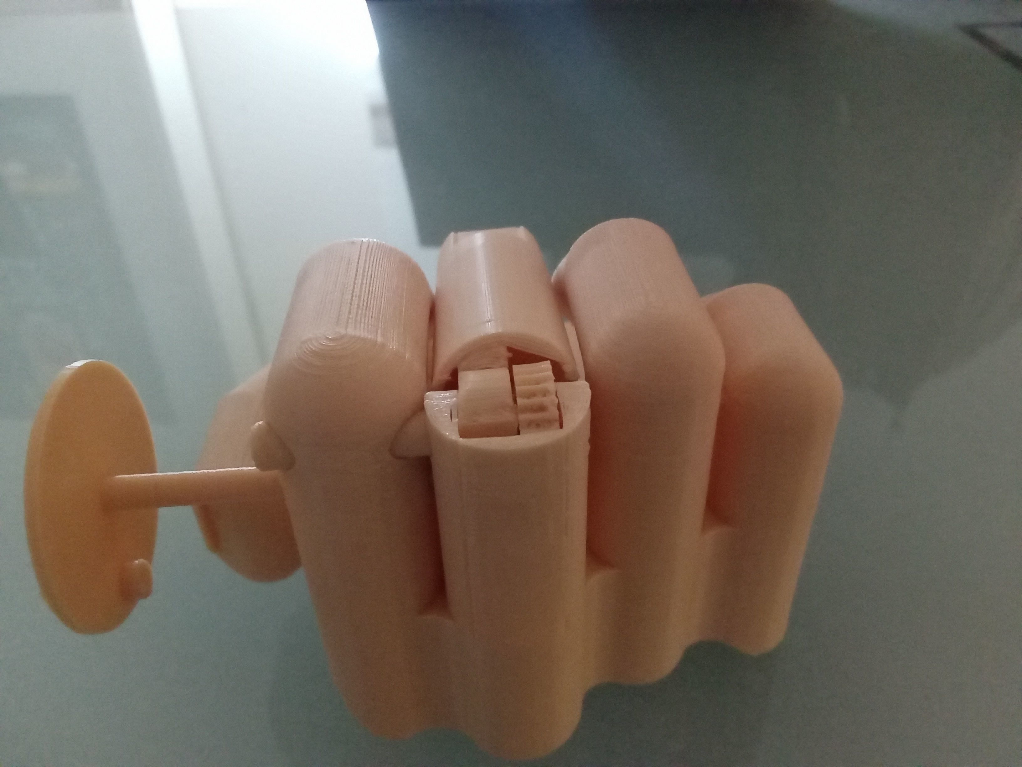 Middle finger with gear Stinkefinger 3D print model_2