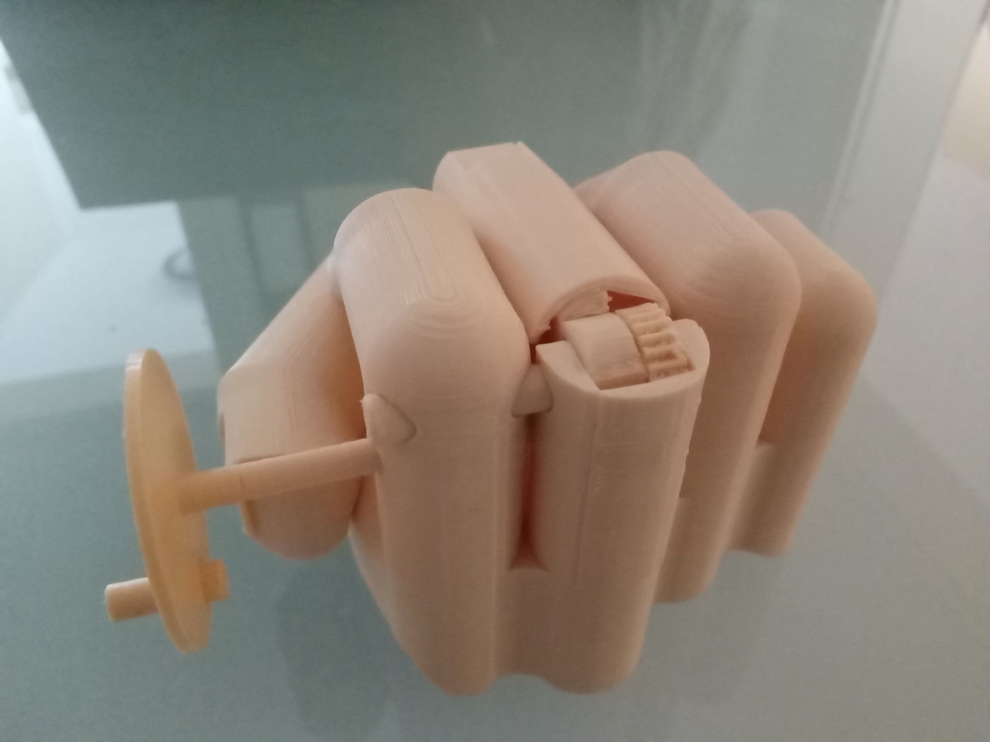 Middle finger with gear Stinkefinger 3D print model_17