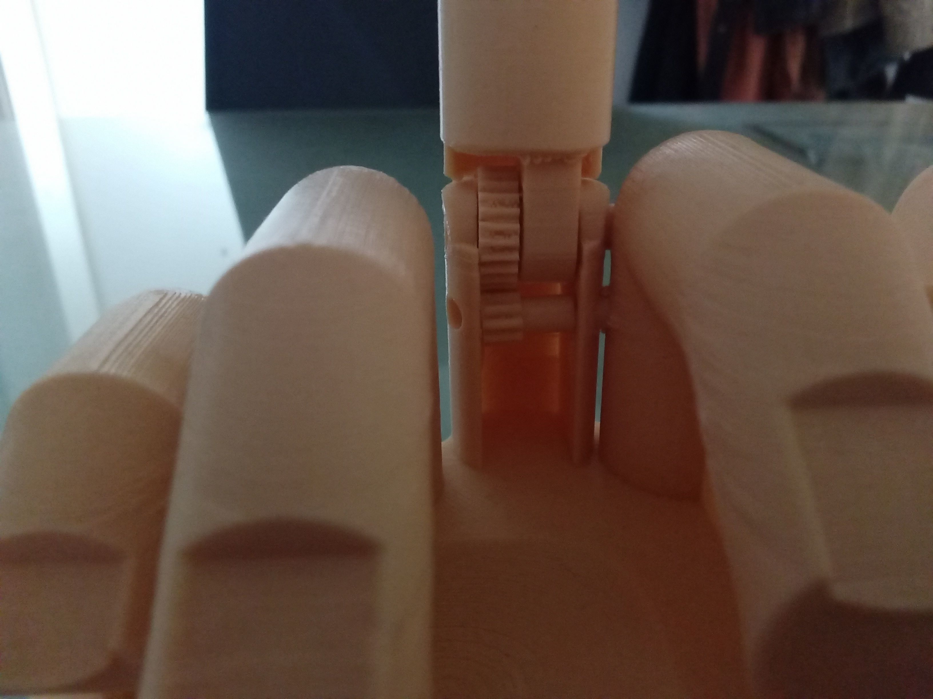 Middle finger with gear Stinkefinger 3D print model_9