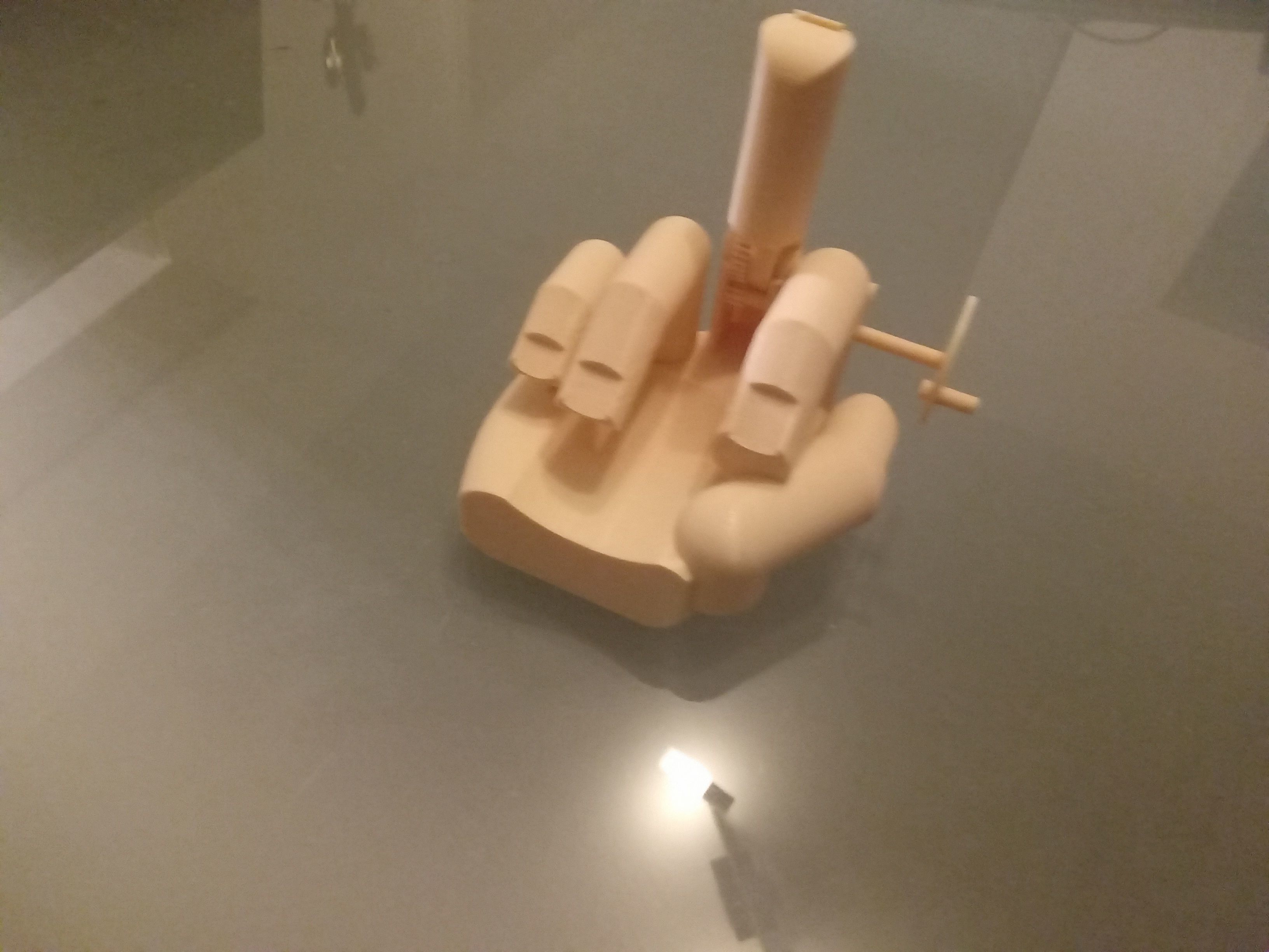 Middle finger with gear Stinkefinger 3D print model_30