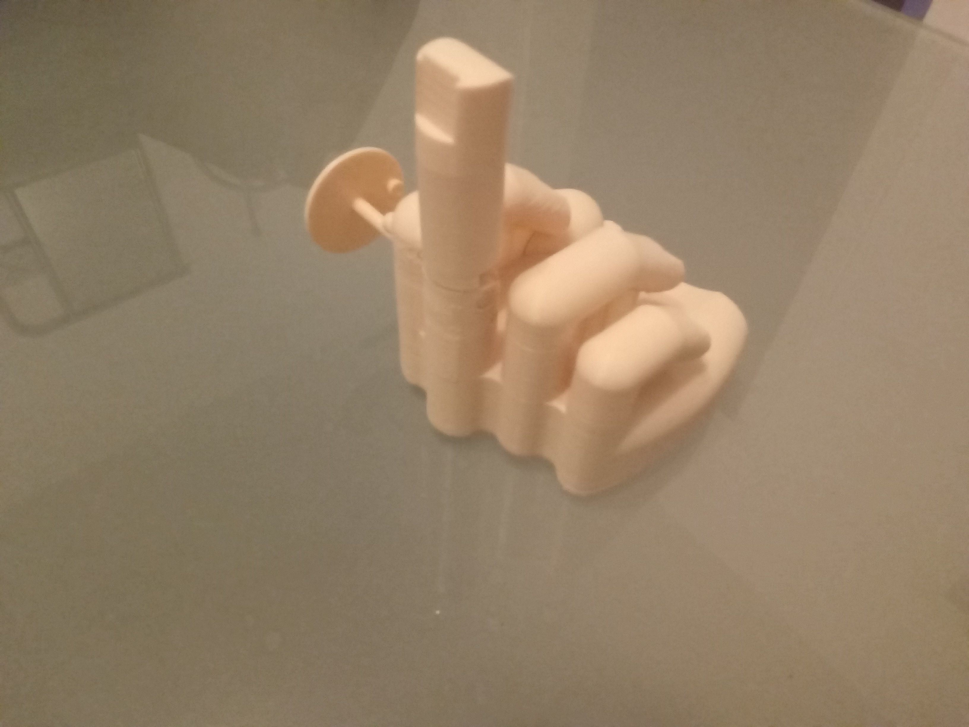 Middle finger with gear Stinkefinger 3D print model_19