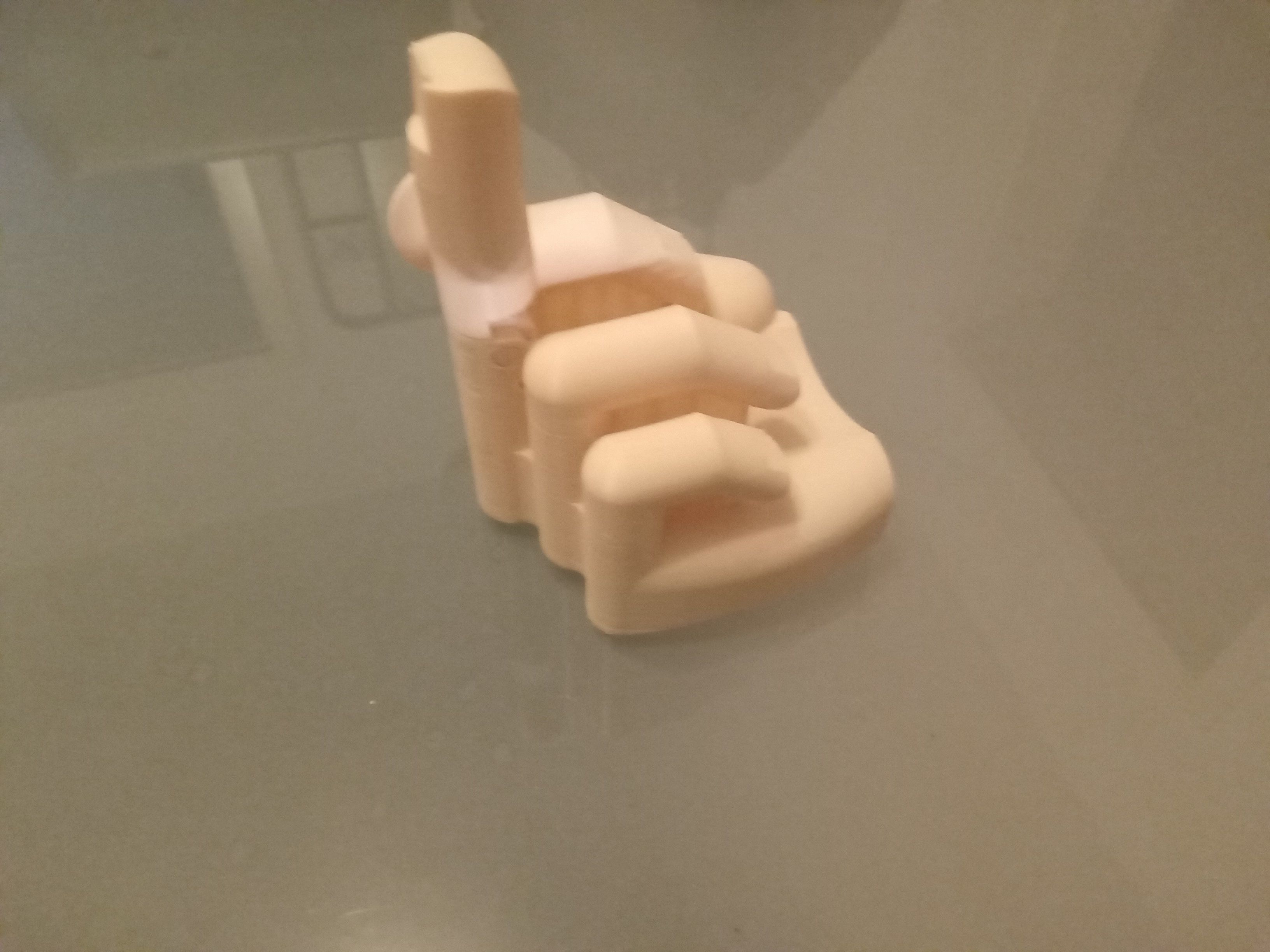 Middle finger with gear Stinkefinger 3D print model_20