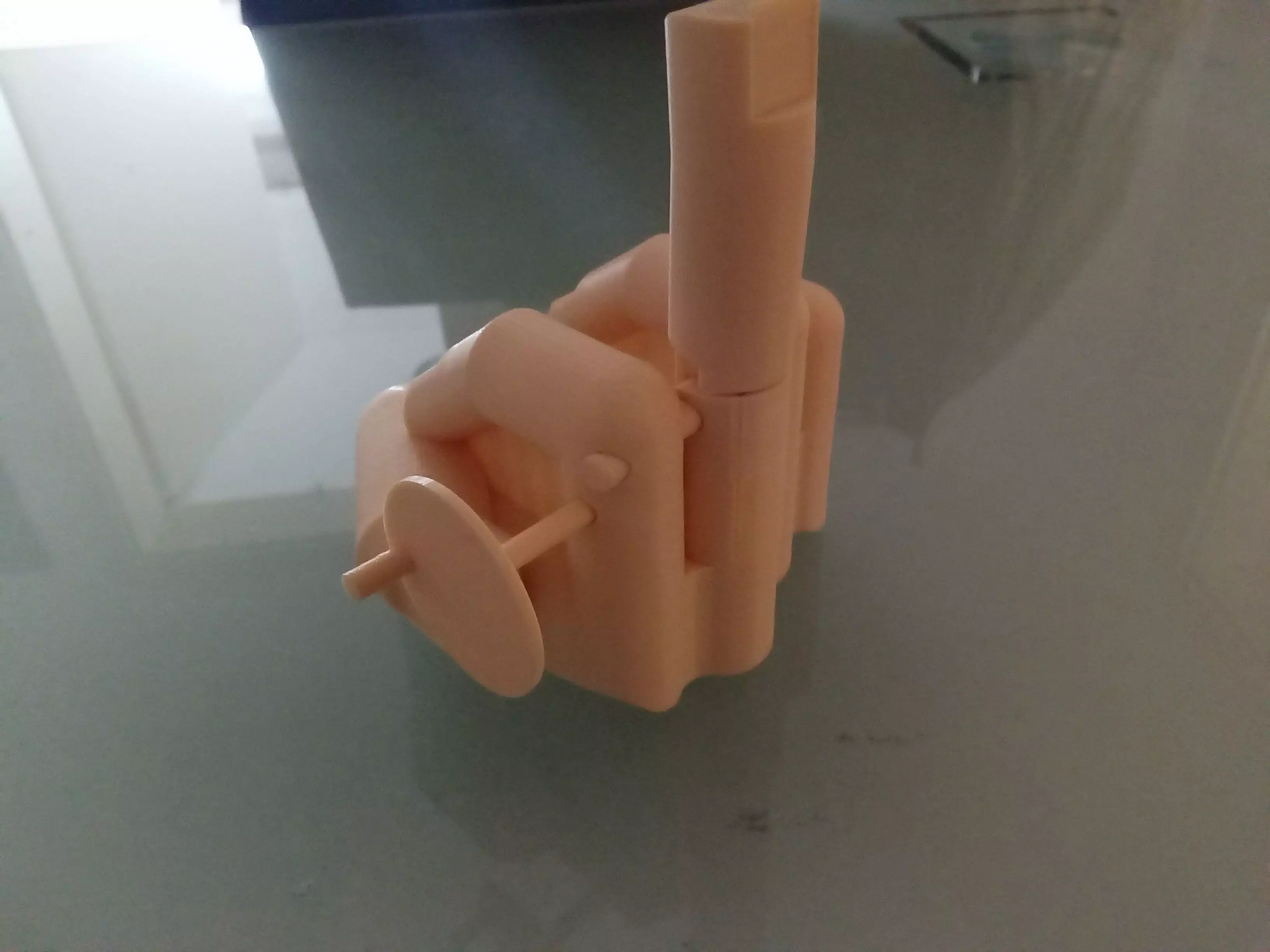 Middle finger with gear Stinkefinger 3D print model_0