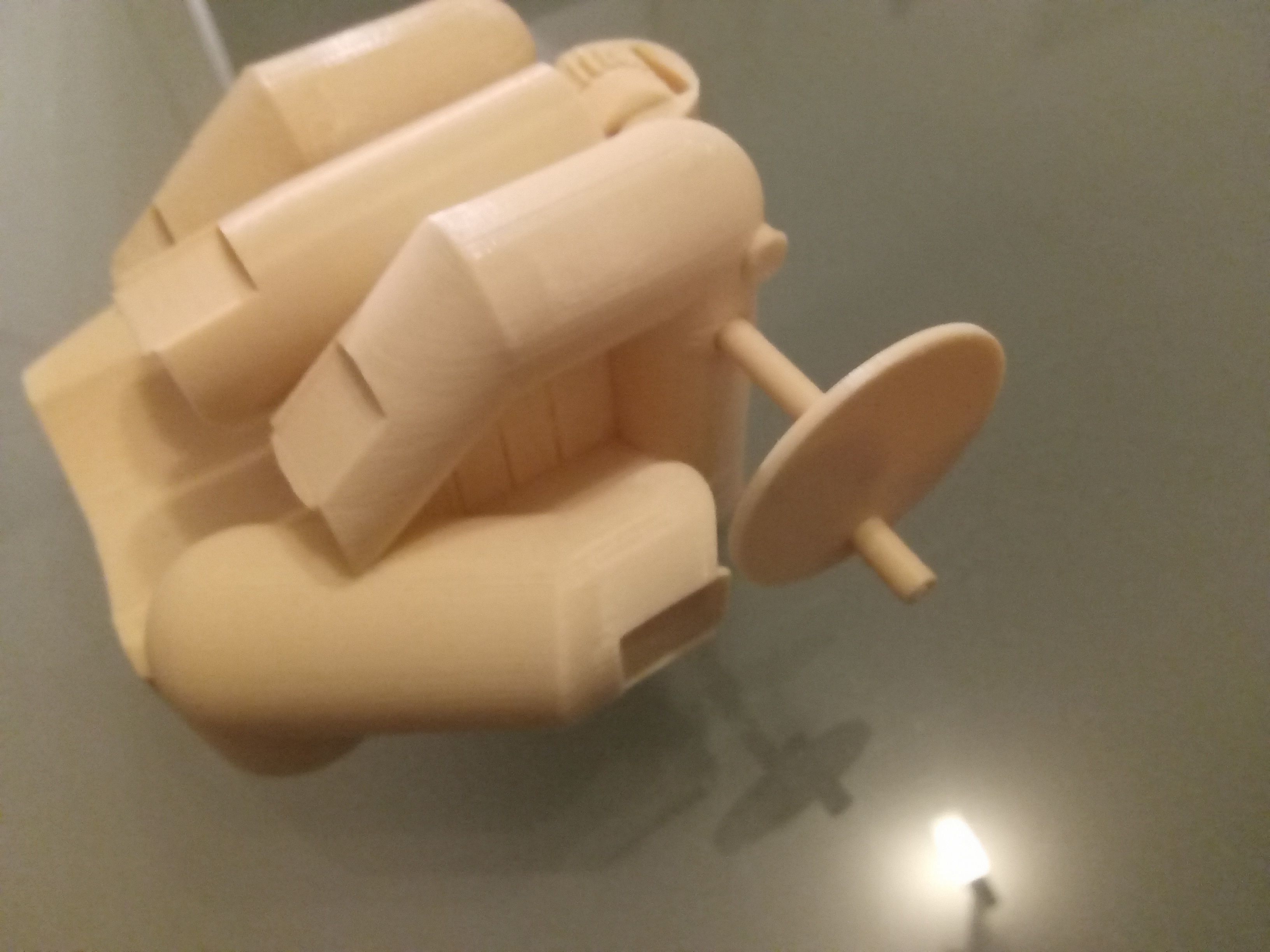 Middle finger with gear Stinkefinger 3D print model_36