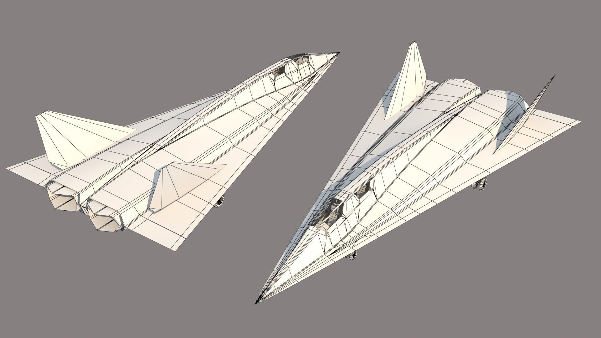 SR-91 Aurora Low-poly 3D model_14