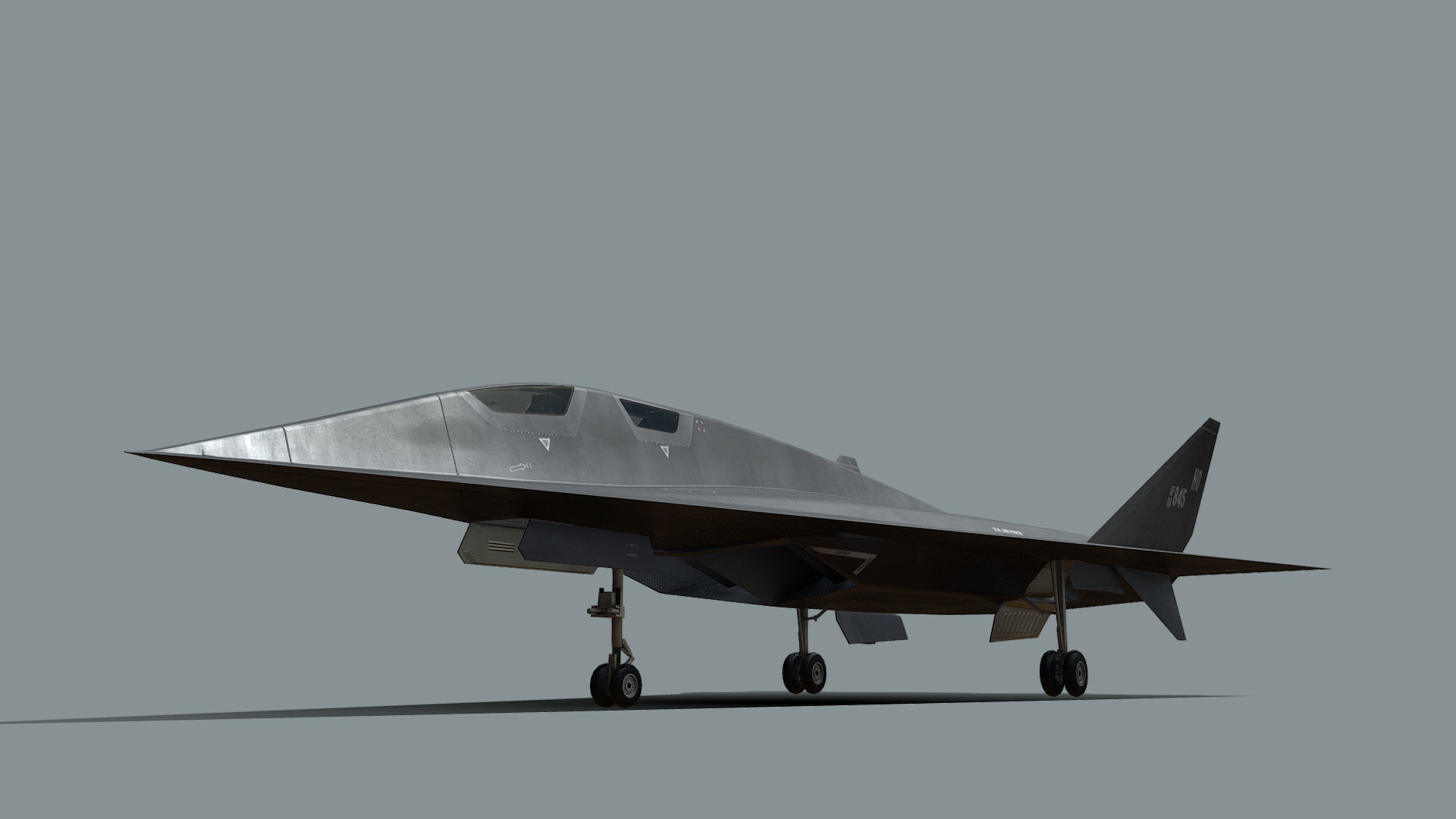 SR-91 Aurora Low-poly 3D model_9
