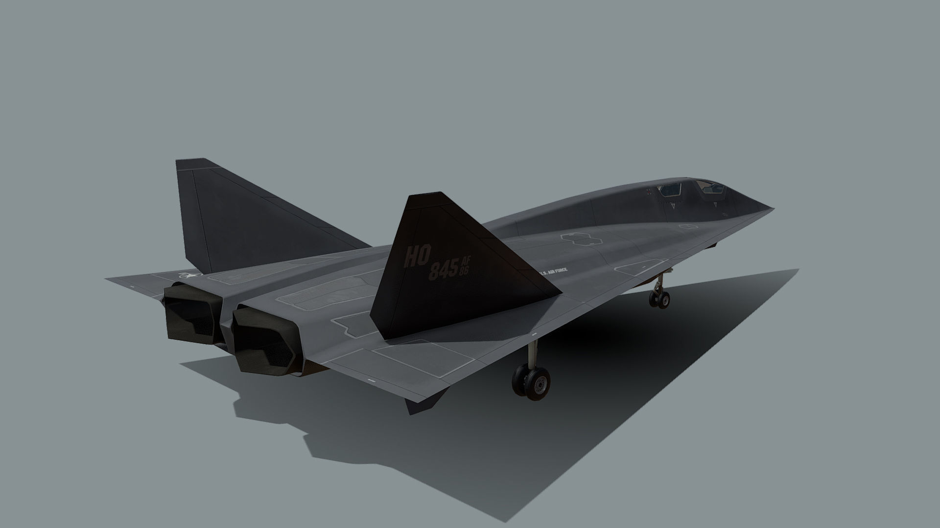 SR-91 Aurora Low-poly 3D model_5