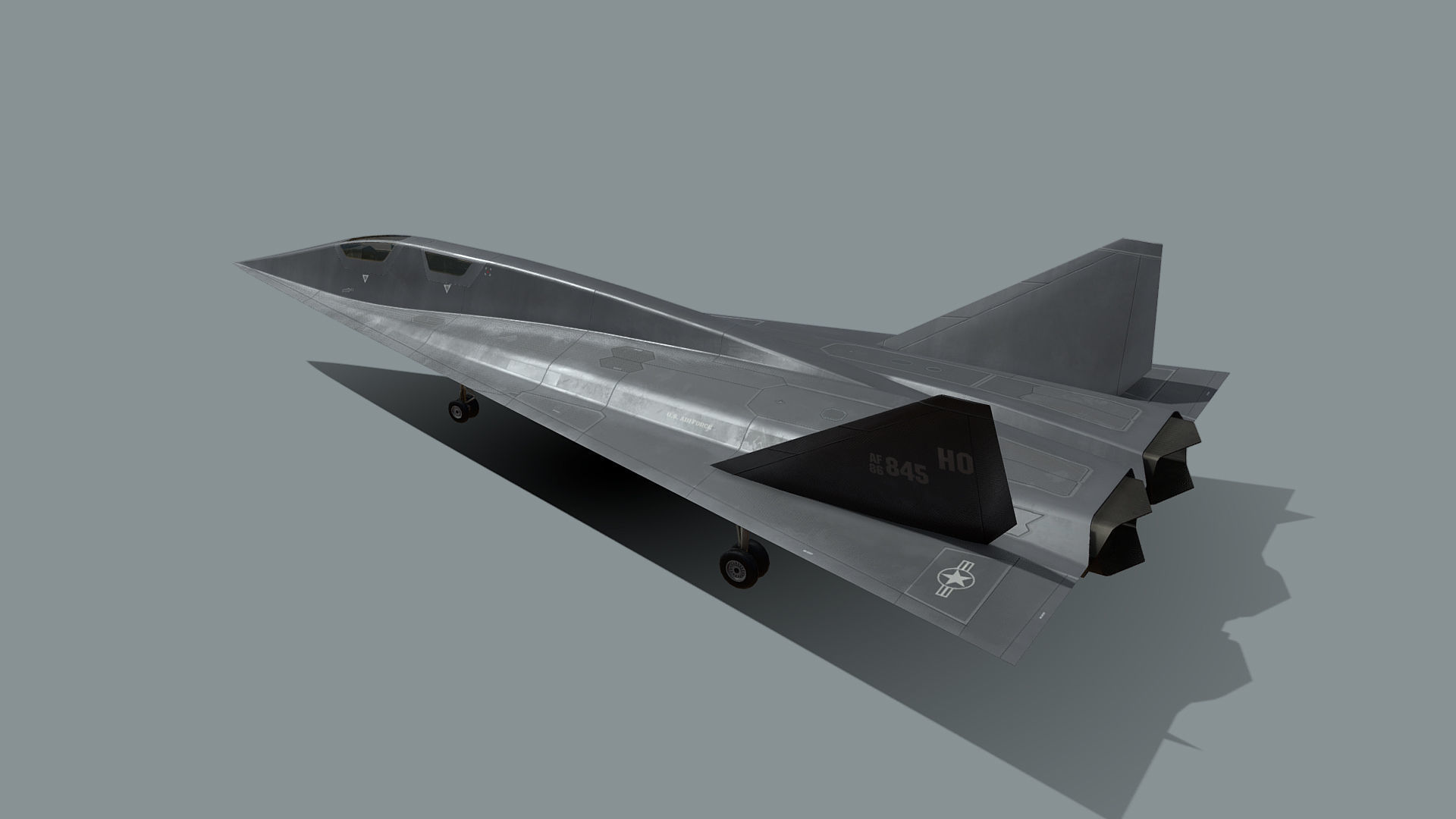 SR-91 Aurora Low-poly 3D model_7