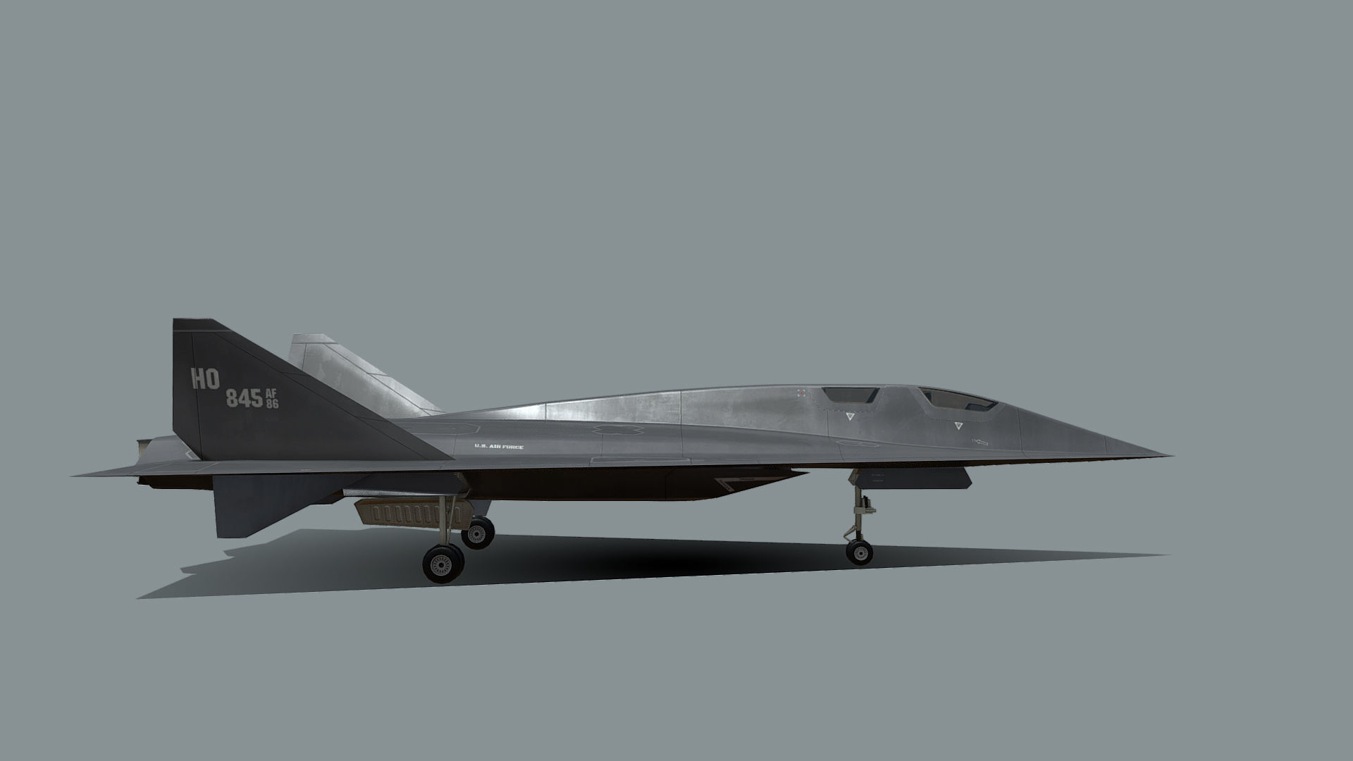 SR-91 Aurora Low-poly 3D model_3