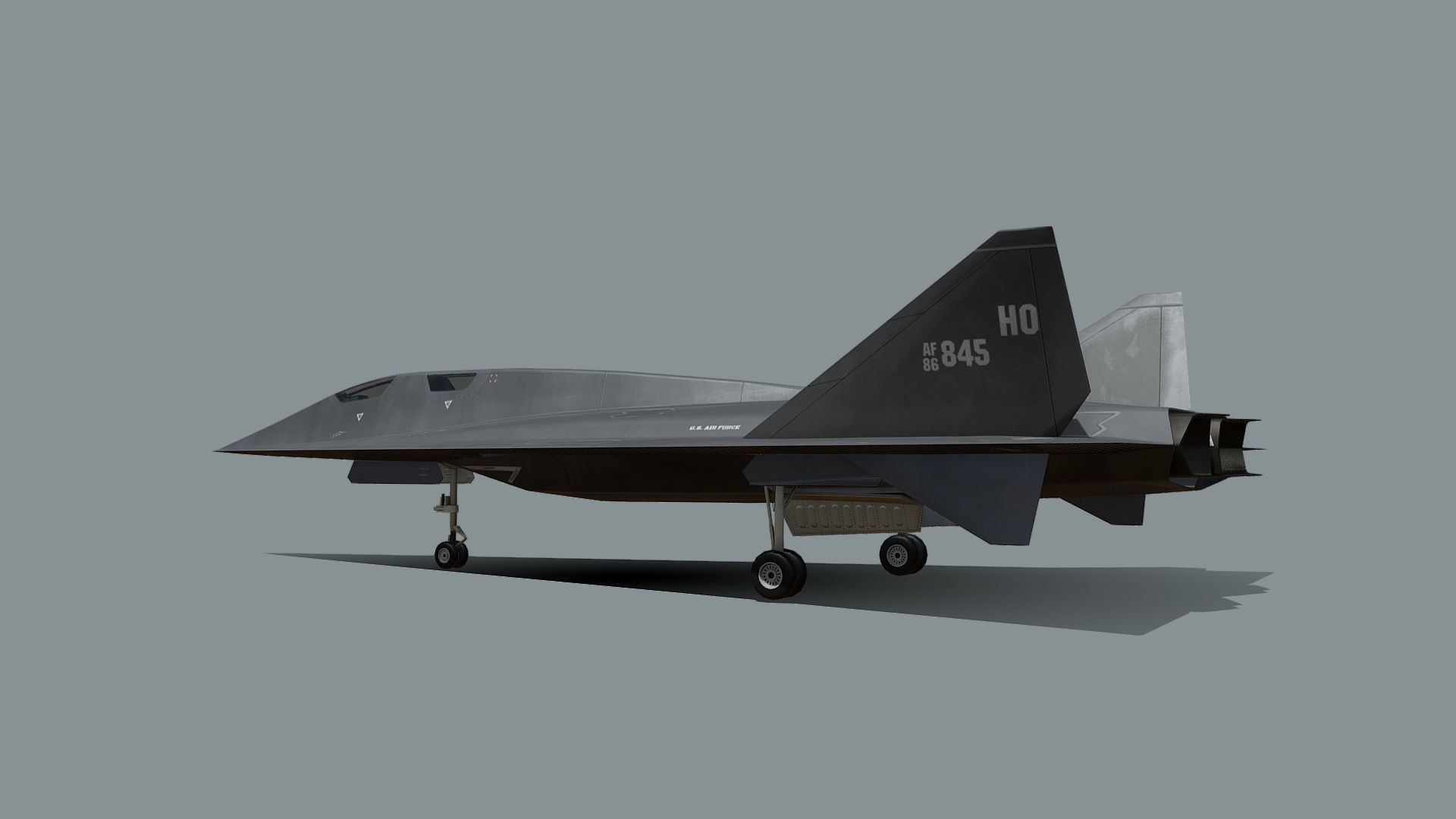 SR-91 Aurora Low-poly 3D model_2
