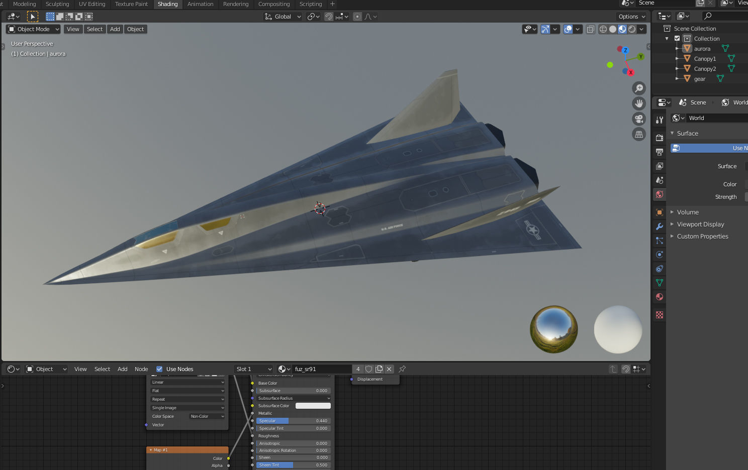 SR-91 Aurora Low-poly 3D model_12