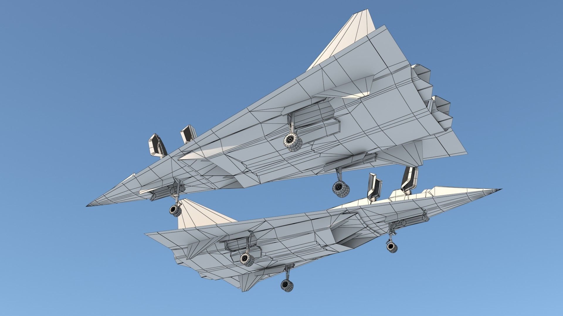 SR-91 Aurora Low-poly 3D model_16