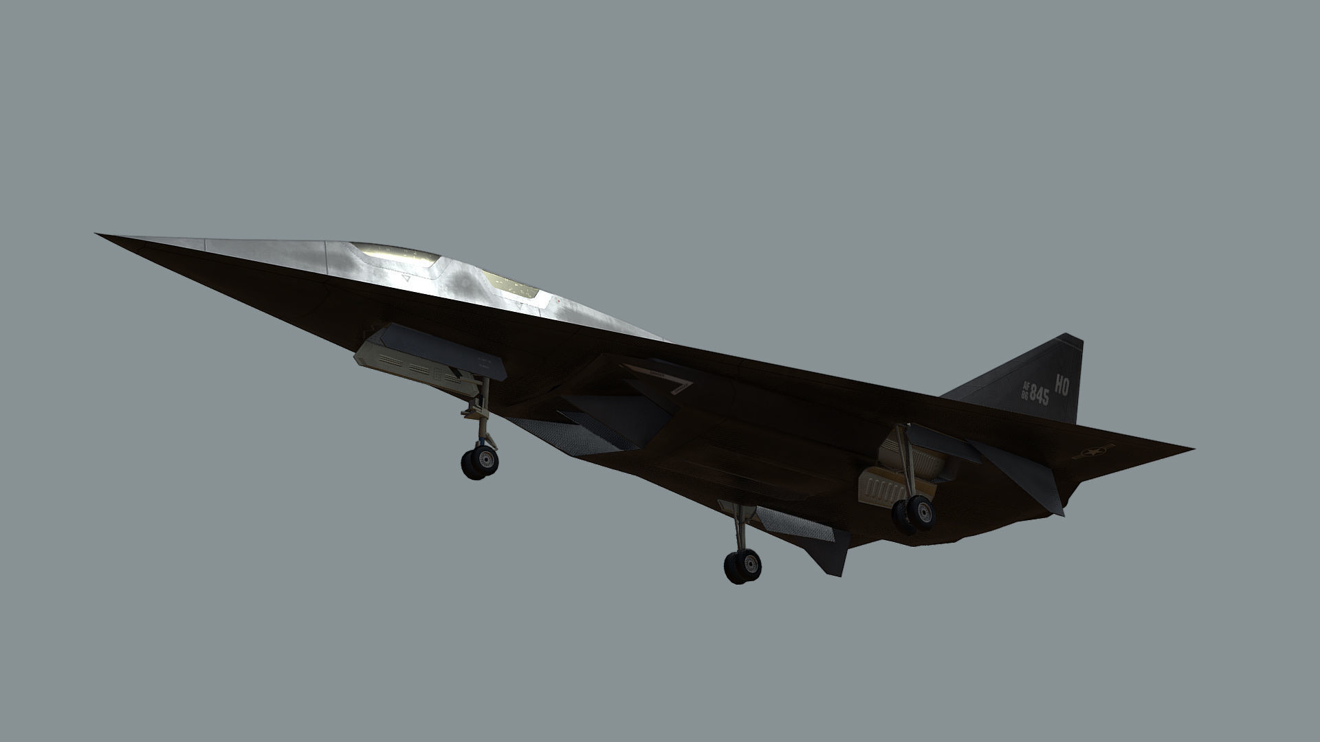 SR-91 Aurora Low-poly 3D model_8
