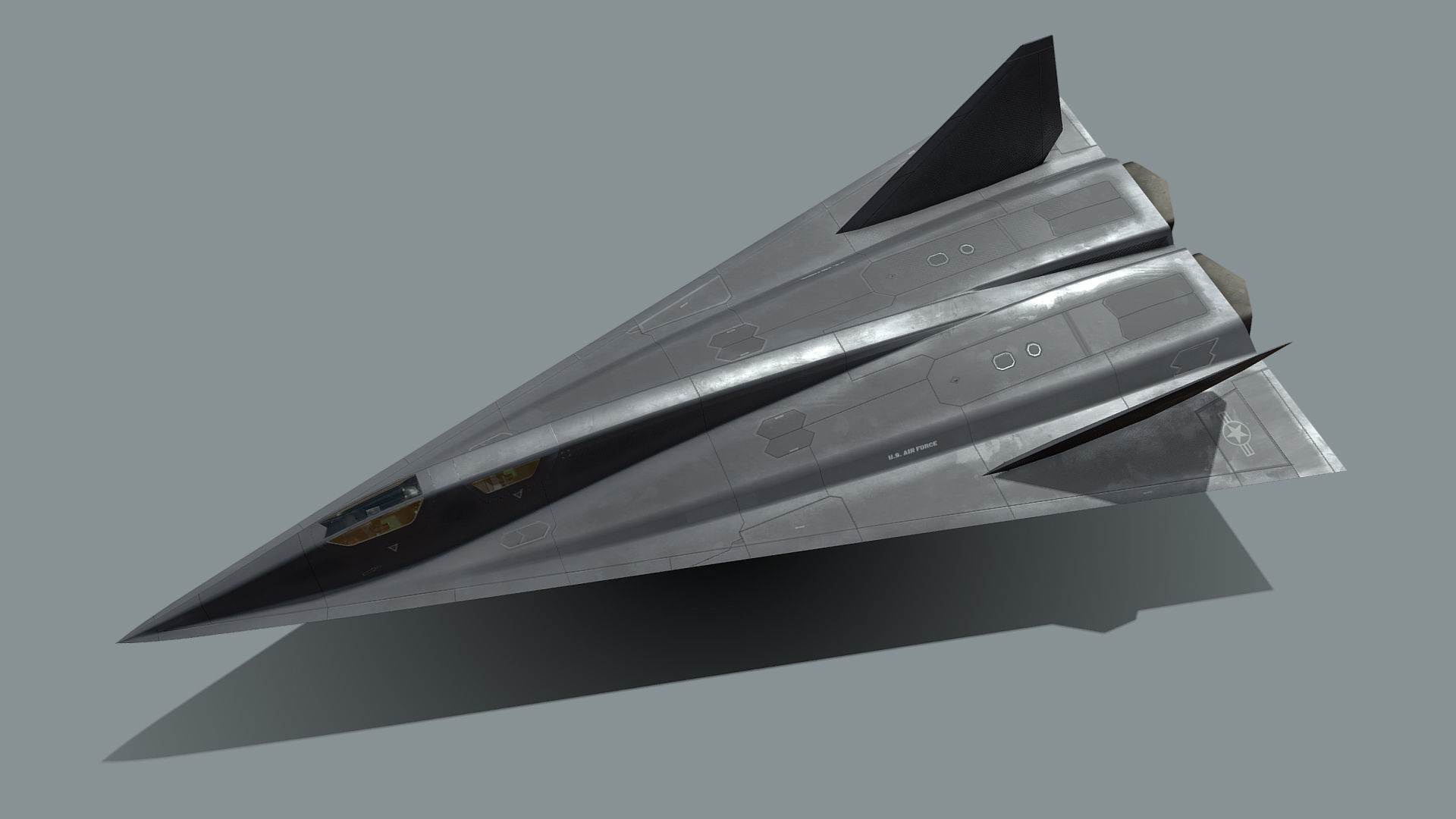 SR-91 Aurora Low-poly 3D model_11