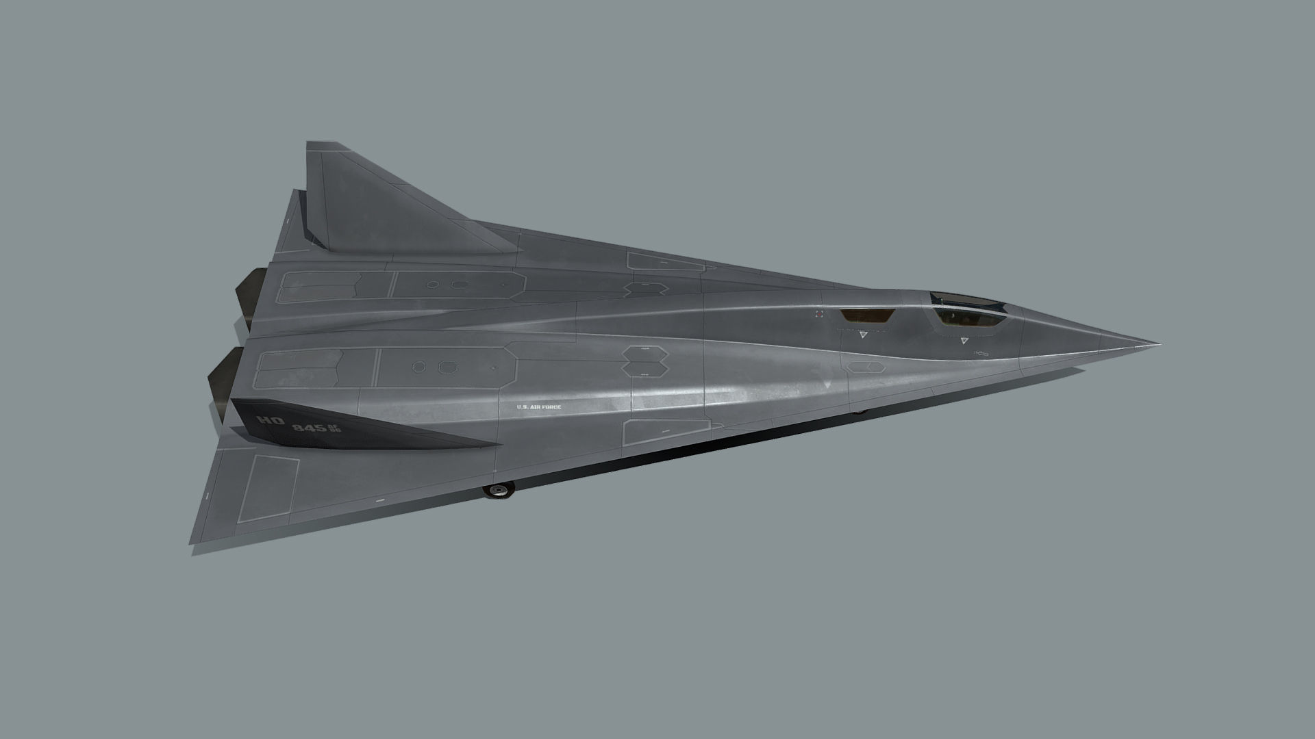 SR-91 Aurora Low-poly 3D model_4