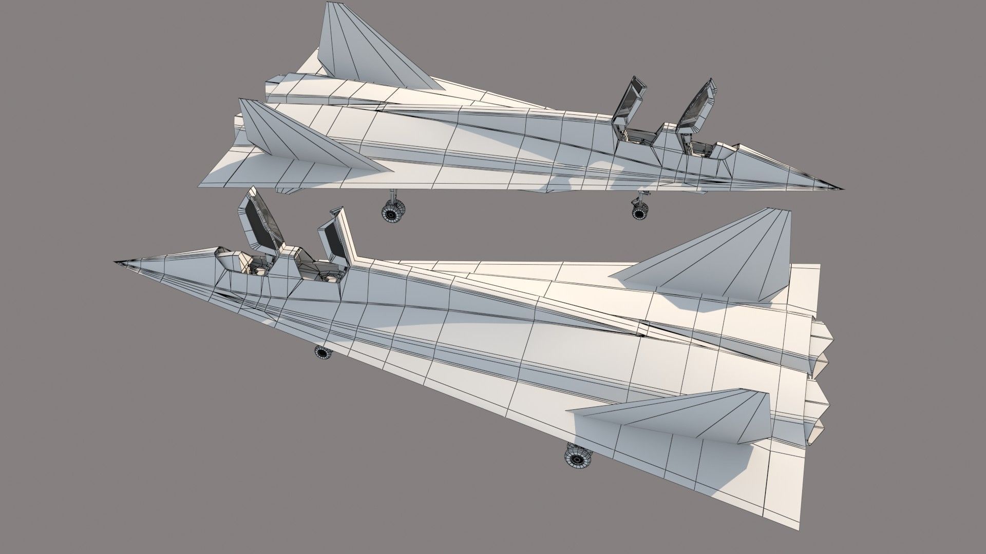 SR-91 Aurora Low-poly 3D model_15