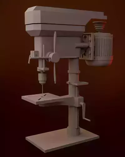 Pillar Drill Machine Free 3D model