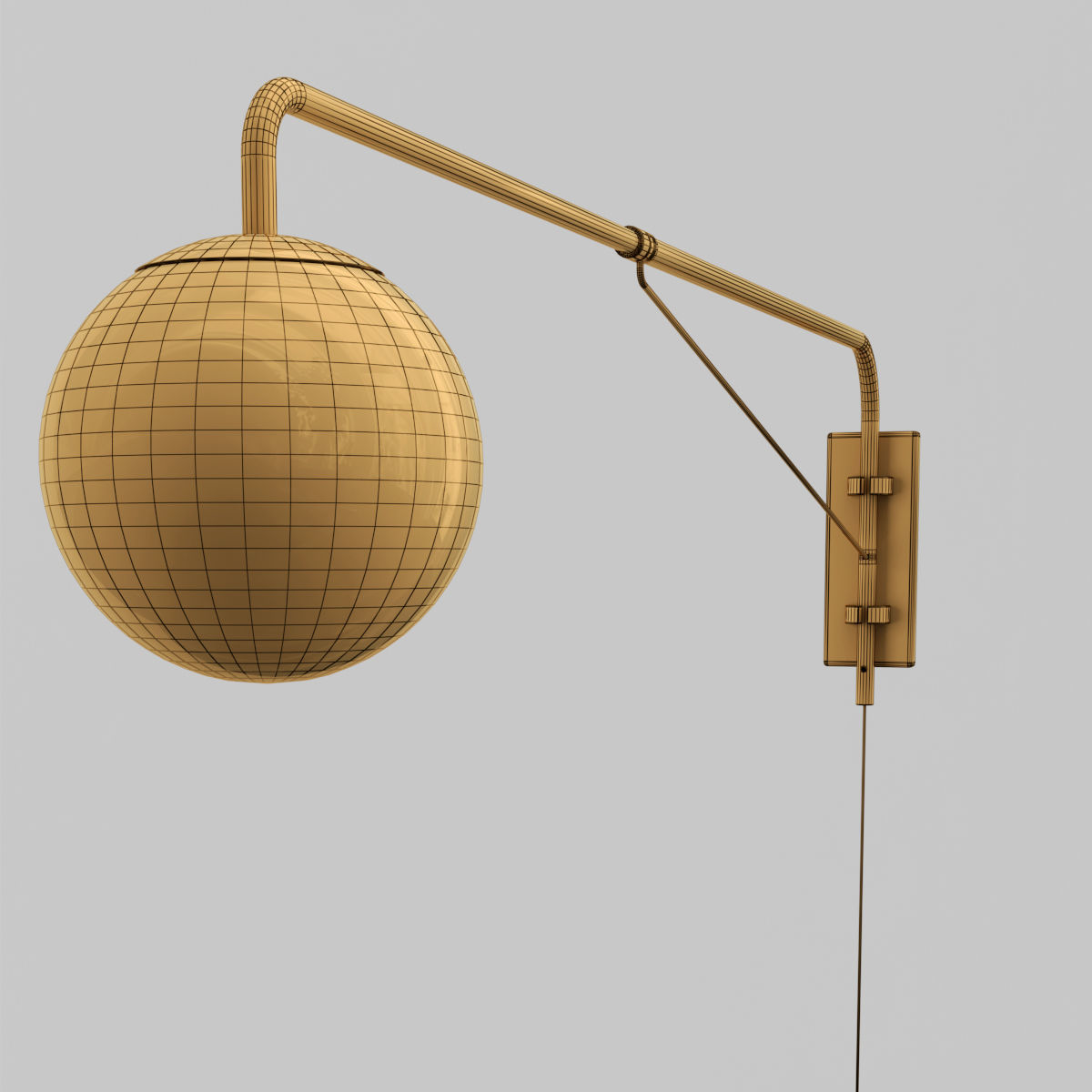 SIMRISHAMN two hanging lamps with ball in middle 3D model_2