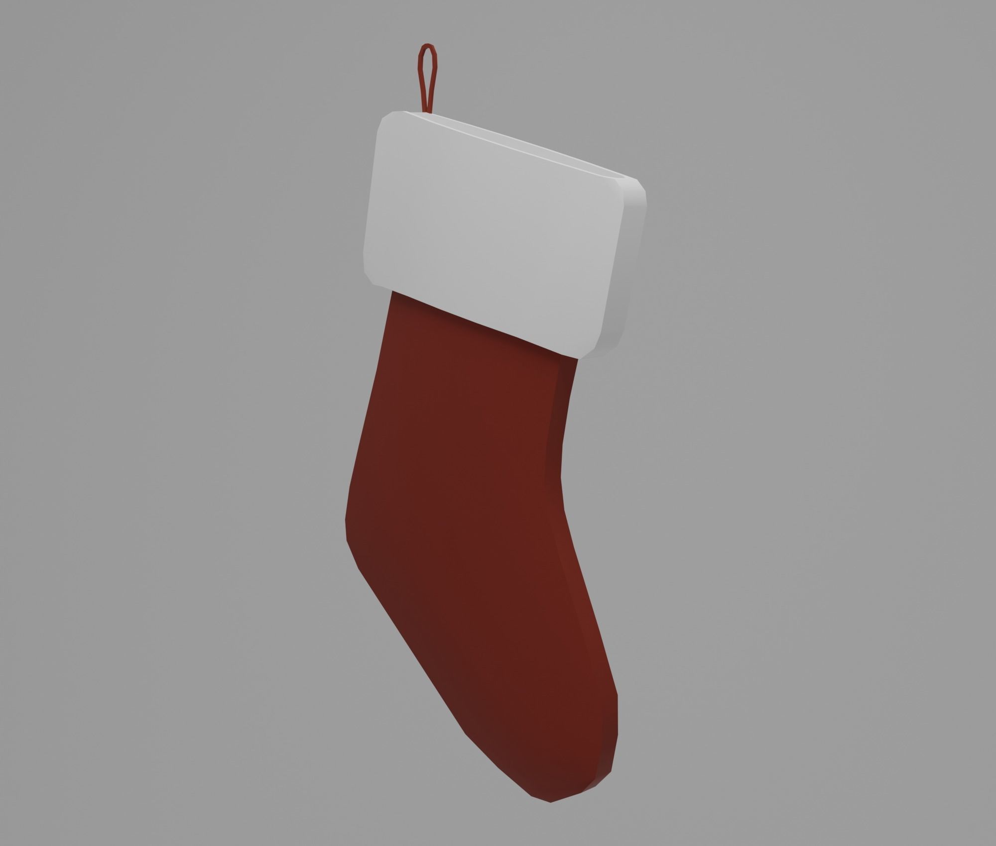 Christmas sock Free low-poly 3D model_7
