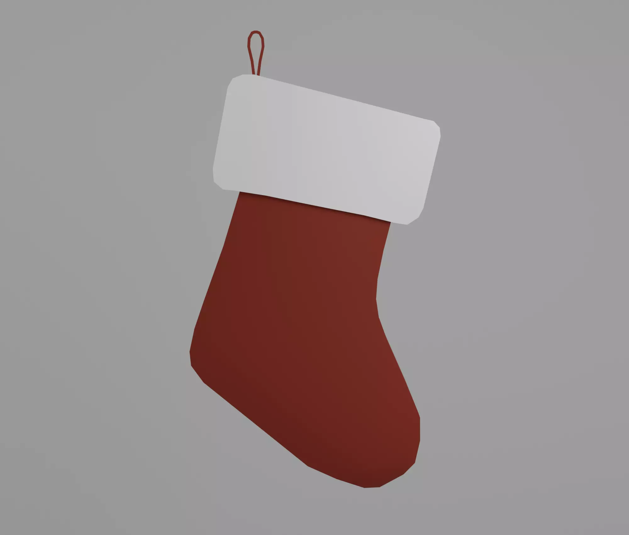 Christmas sock Free low-poly 3D model_0