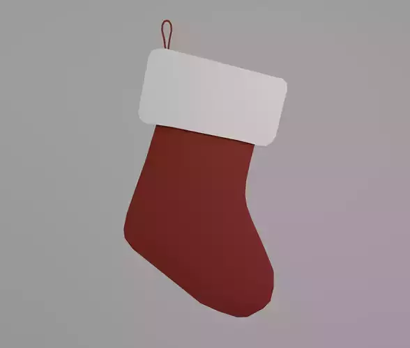 Christmas sock Free low-poly 3D model