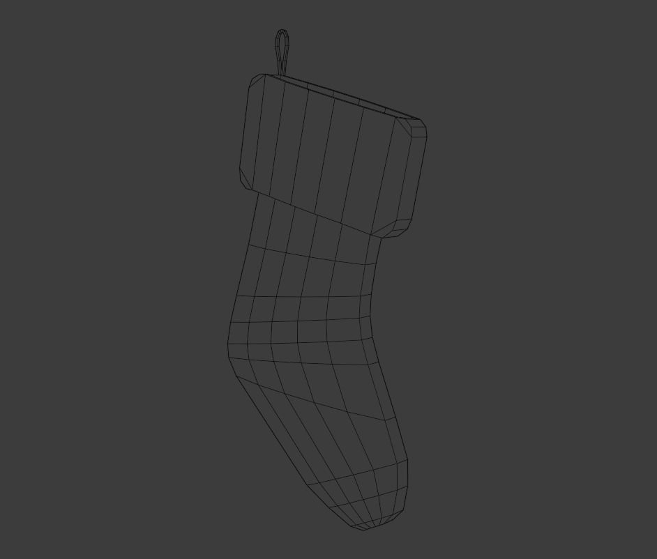 Christmas sock Free low-poly 3D model_8