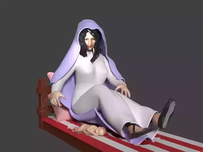 VIRGEN MARIA PARA BELEN TUMBADA 3D print model
