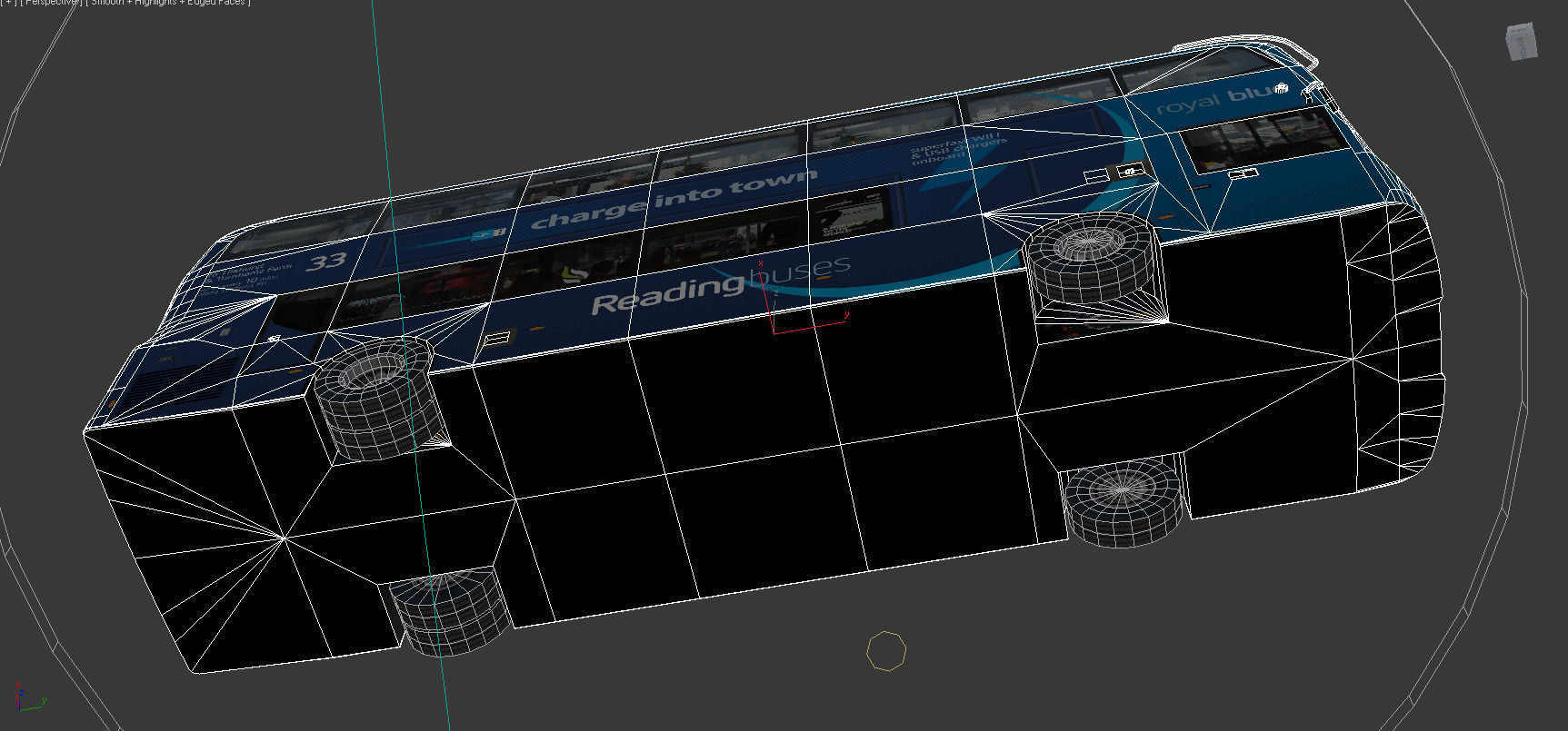 Alexander Dennis Enviro400 MMC Royal blue Low-poly 3D model_6