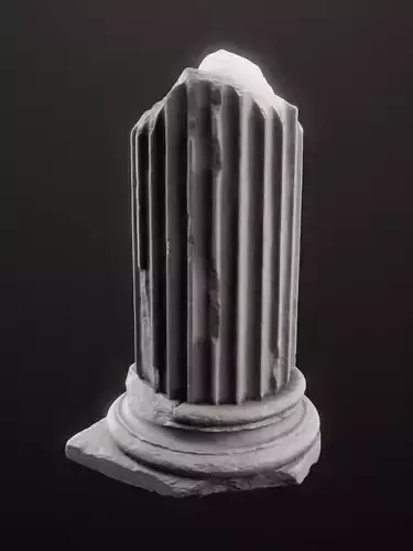 Ephesos ancient greek column base scanned 3D model