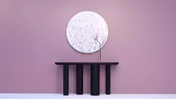 Bomen Black Oak Console Table Set Composition