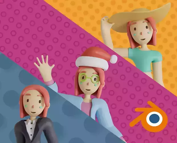 Cara 3D Character Christmas  Summer  Business by Yoshiki