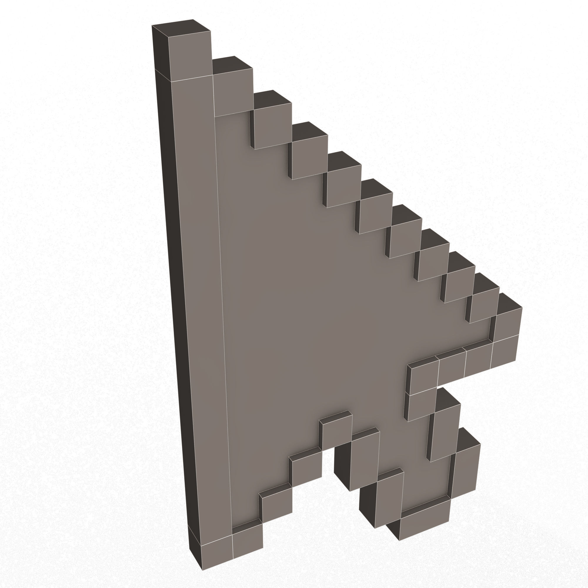 Arrow Cursor Low-poly 3D model_9