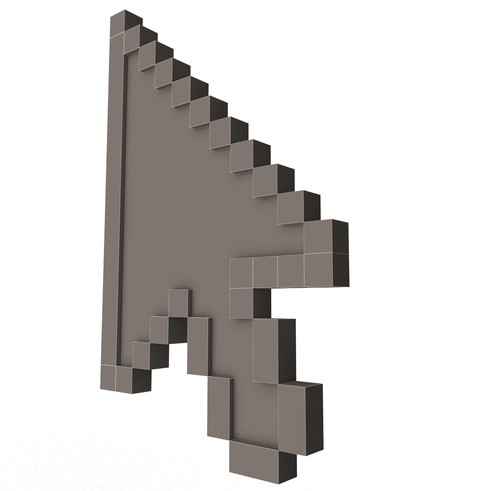 Arrow Cursor Low-poly 3D model_8