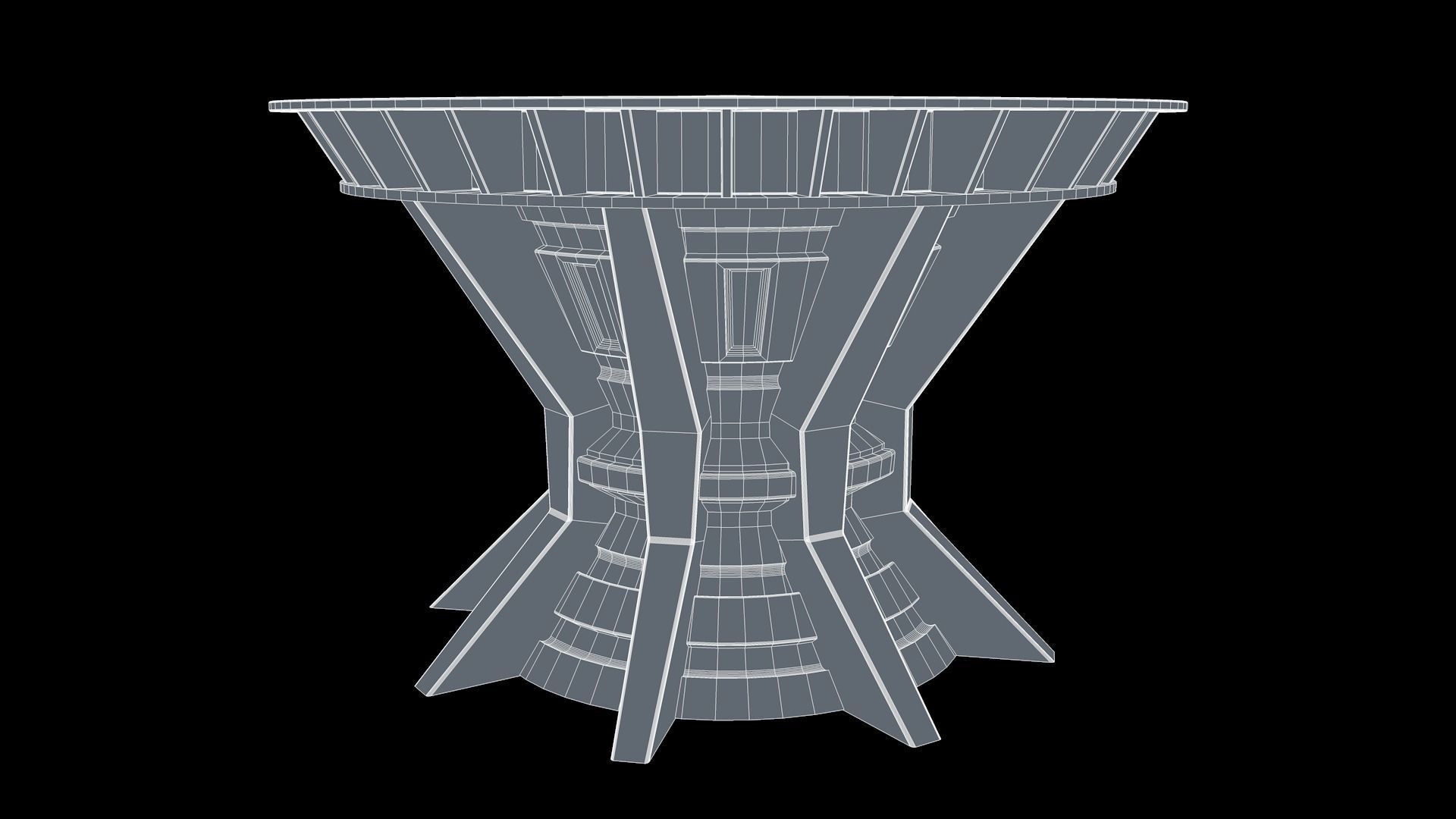 Sci Fi Landing Pad Platform 3D model_8