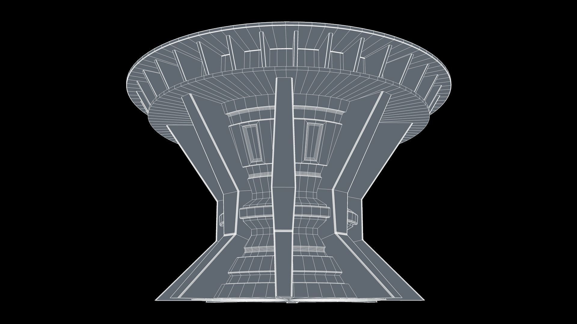 Sci Fi Landing Pad Platform 3D model_10